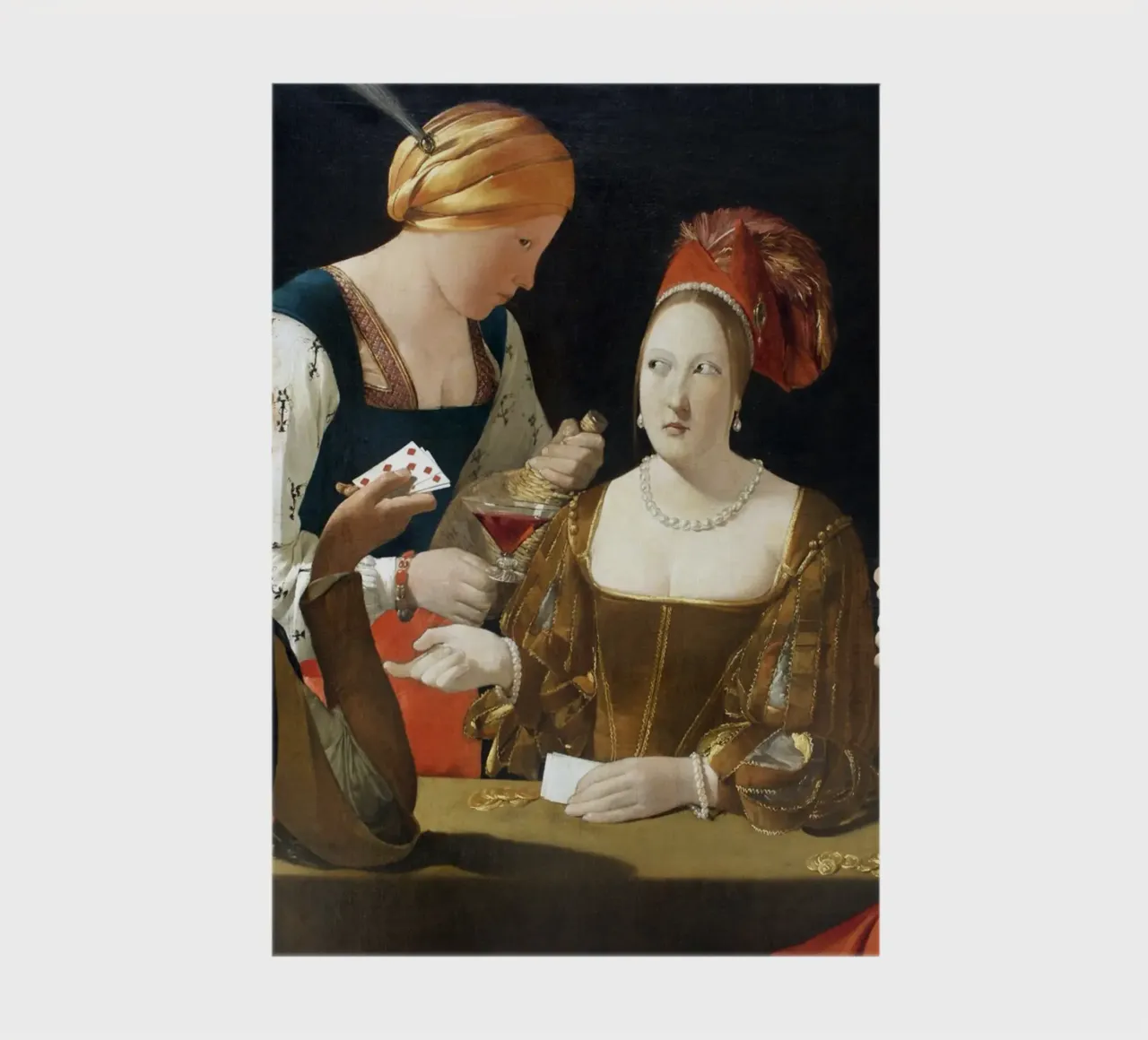 Georges de La Tour - Le Card Sharp avec l'As de Carreau carnet de notes de Timeless Artworks