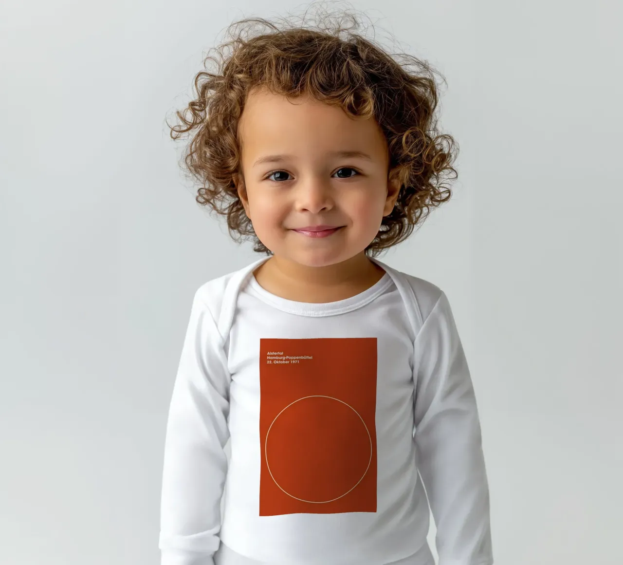 The Alstertal Poster long-sleeve baby romper by And I Love You She Said