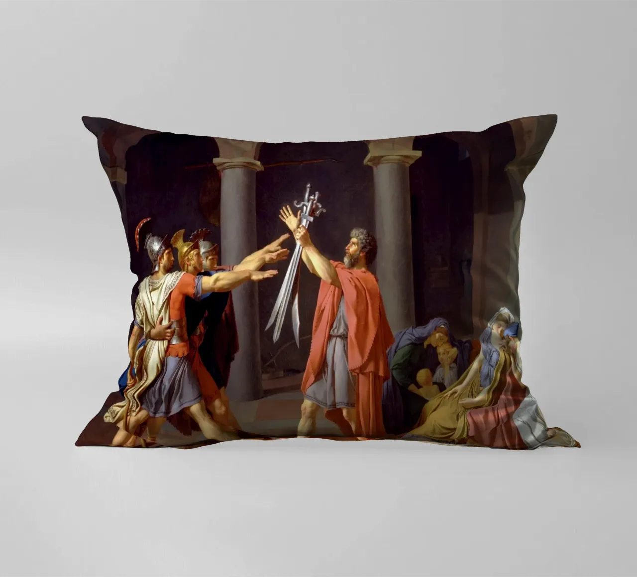 Jacques-Louis David - Giuramento degli Orazi cuscino da Timeless Artworks