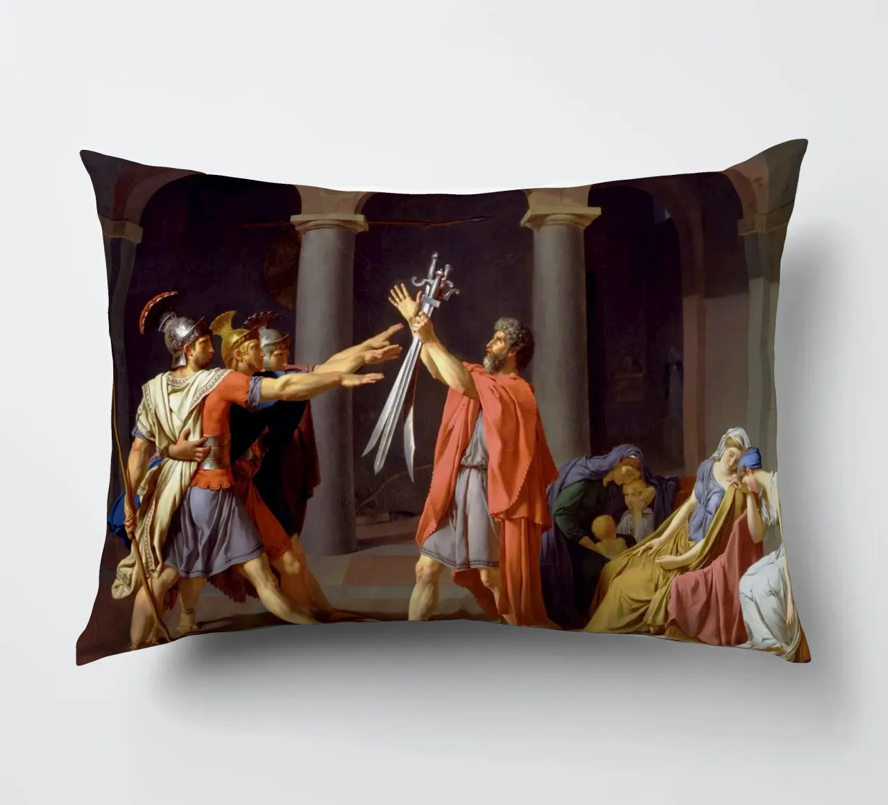 Jacques-Louis David - Giuramento degli Orazi cuscino da Timeless Artworks