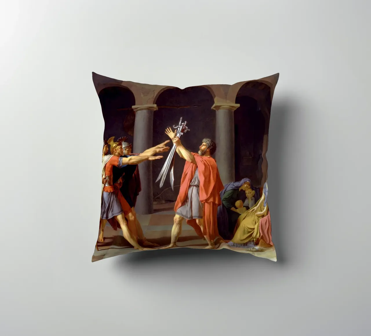Jacques-Louis David - Giuramento degli Orazi cuscino da Timeless Artworks
