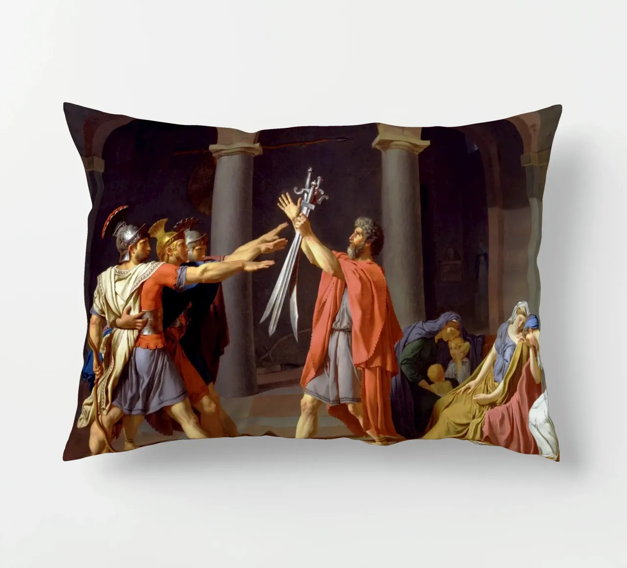 Jacques-Louis David - Giuramento degli Orazi cuscino da Timeless Artworks