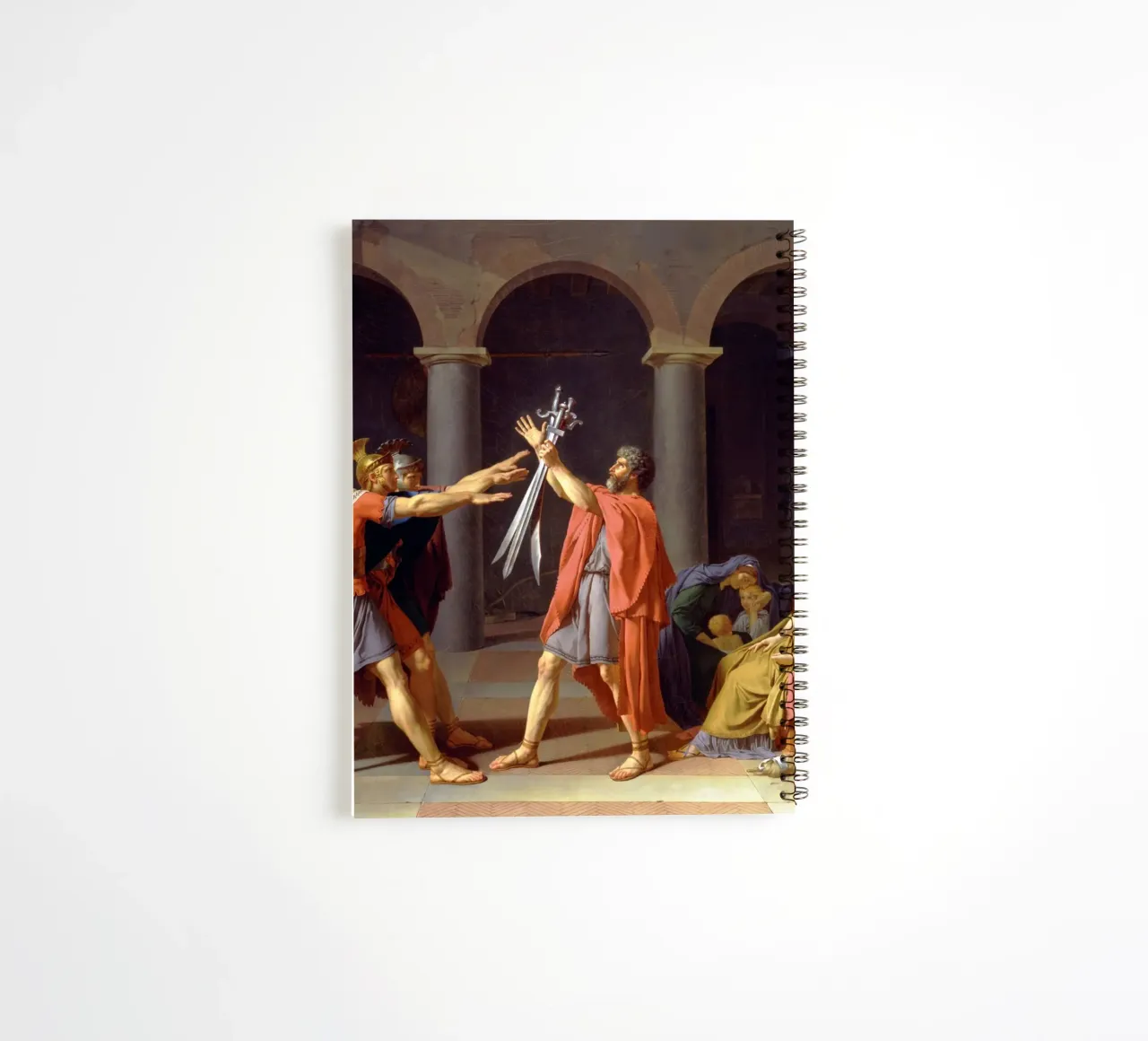 Jacques-Louis David - Oath of the Horatii spiral notebook by Timeless Artworks