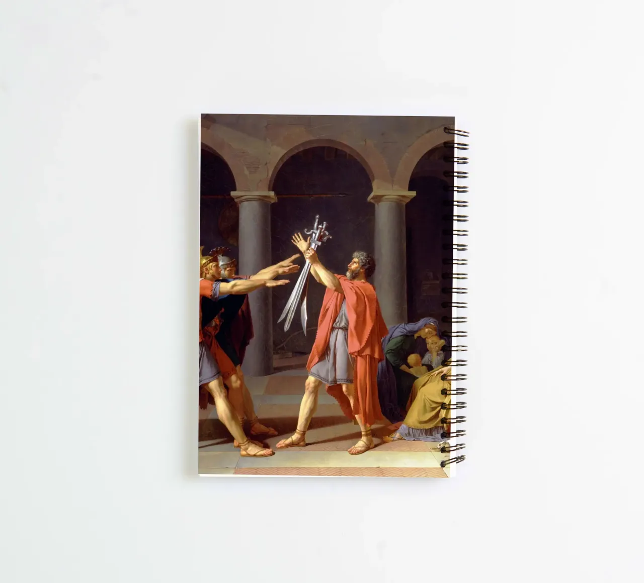 Jacques-Louis David - Oath of the Horatii spiral notebook by Timeless Artworks