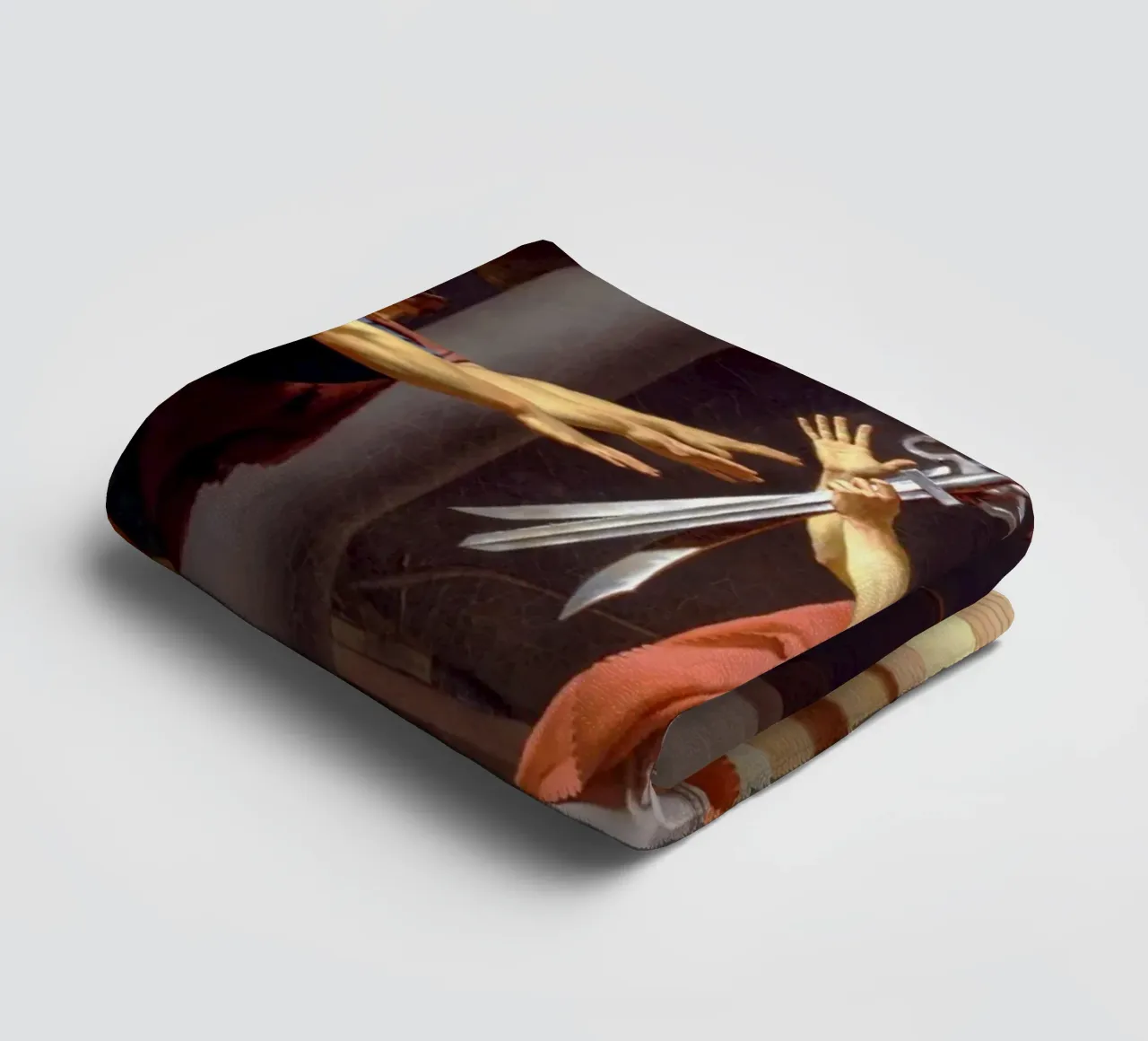 Jacques-Louis David - Oath of the Horatii towel by Timeless Artworks