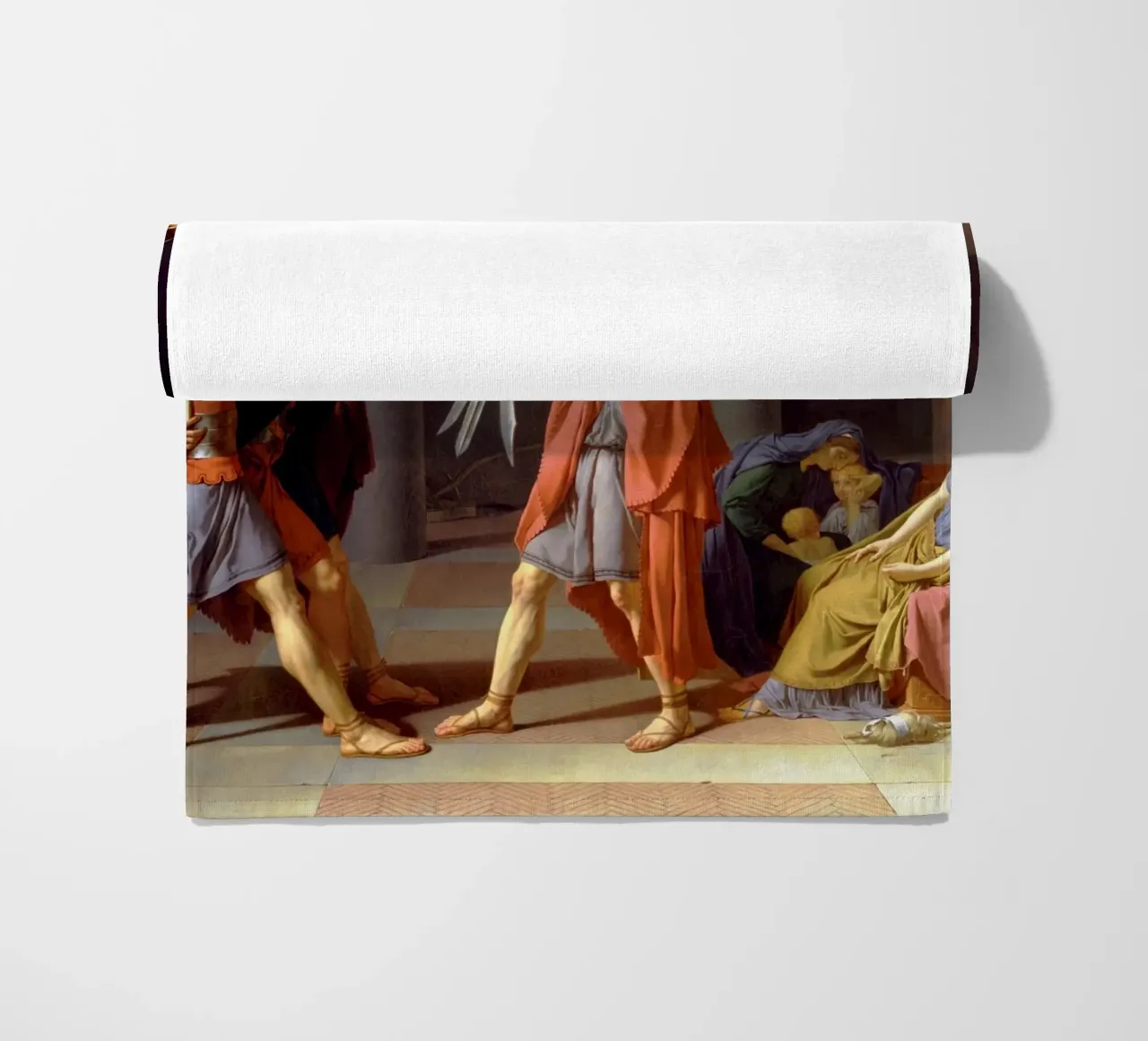 Jacques-Louis David - Oath of the Horatii beach towel by Timeless Artworks