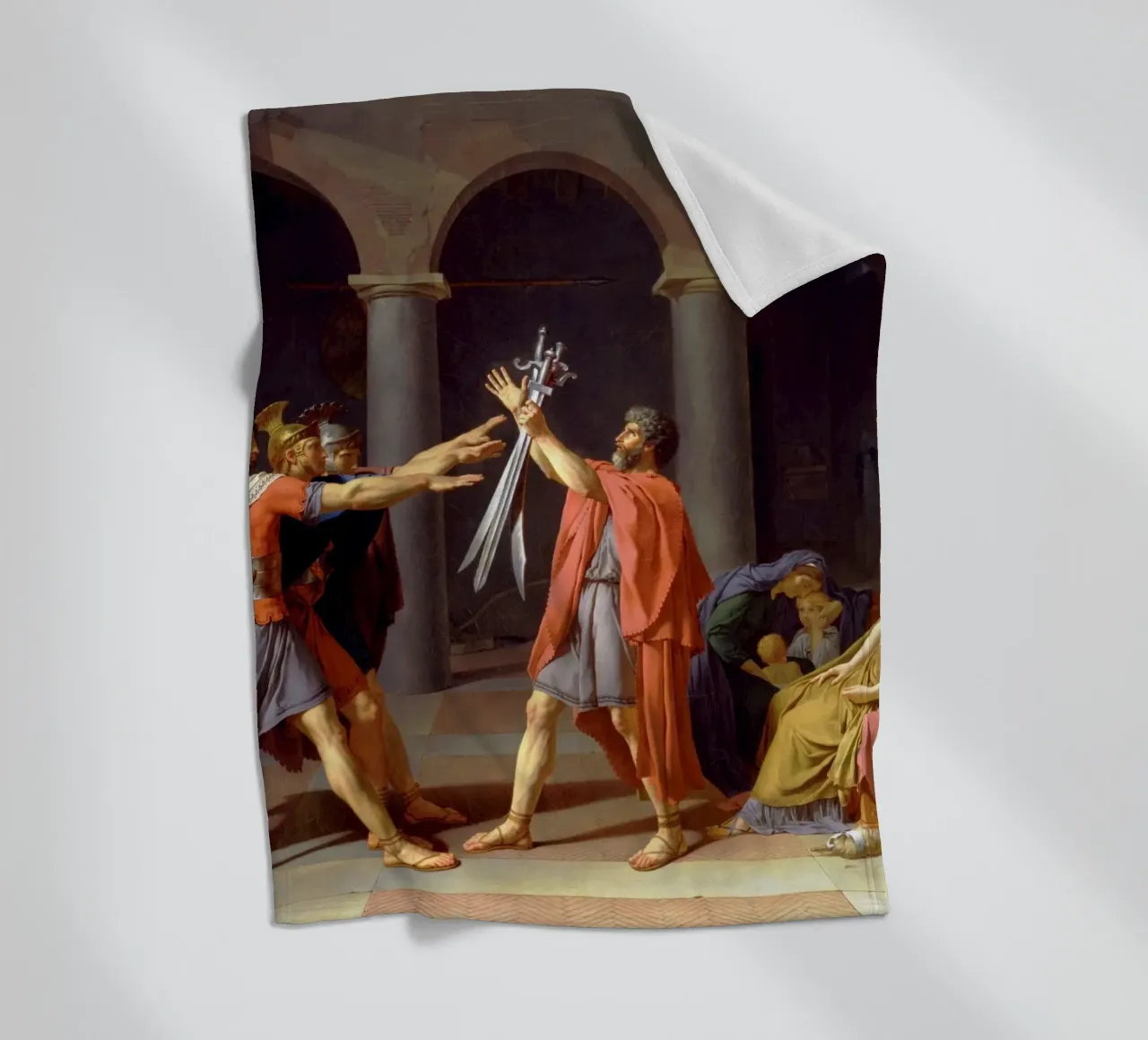 Jacques-Louis David - Der Schwur der Horatier Fleecedecke von Timeless Artworks