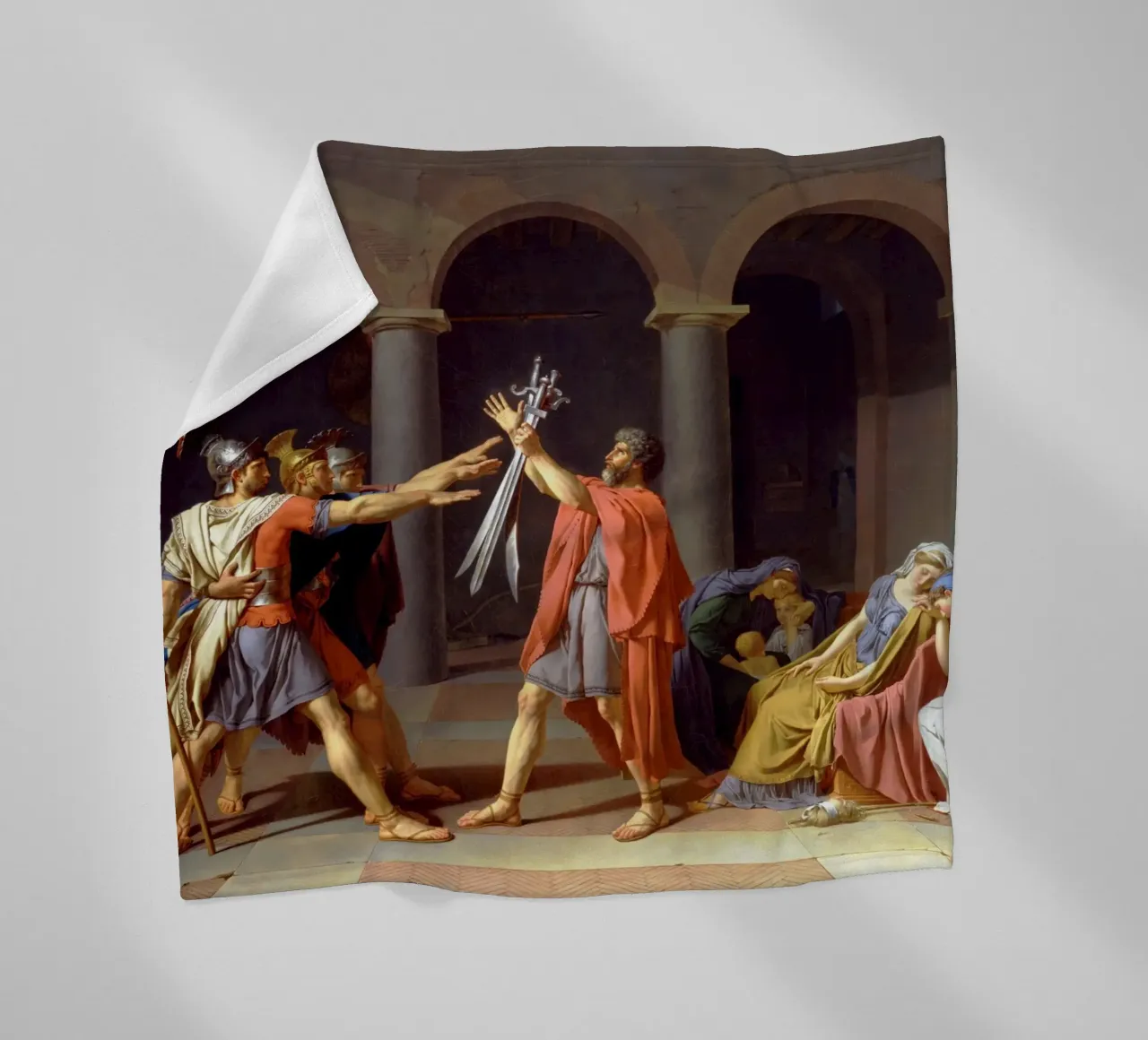 Jacques-Louis David - Der Schwur der Horatier Fleecedecke von Timeless Artworks