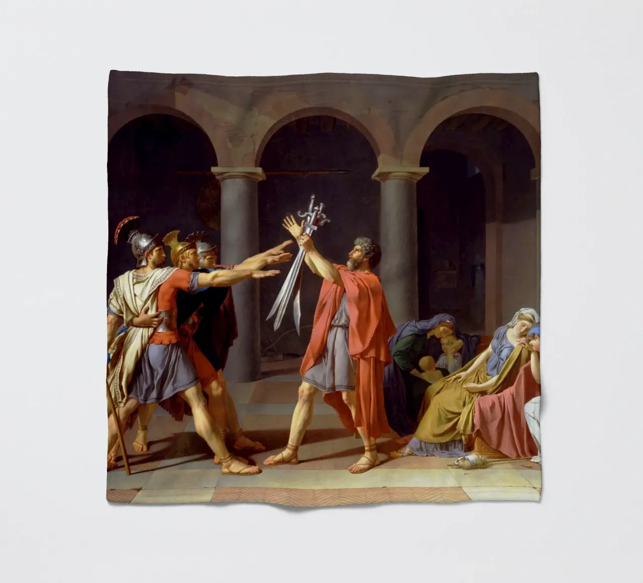 Jacques-Louis David - Der Schwur der Horatier Fleecedecke von Timeless Artworks
