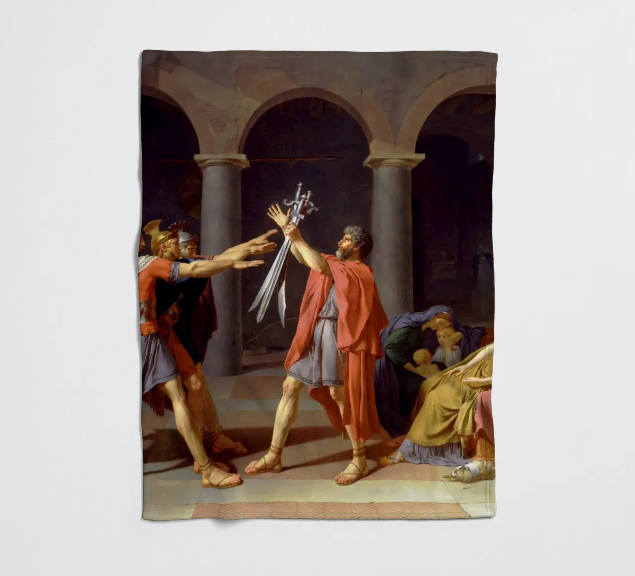 Jacques-Louis David - Der Schwur der Horatier Fleecedecke von Timeless Artworks