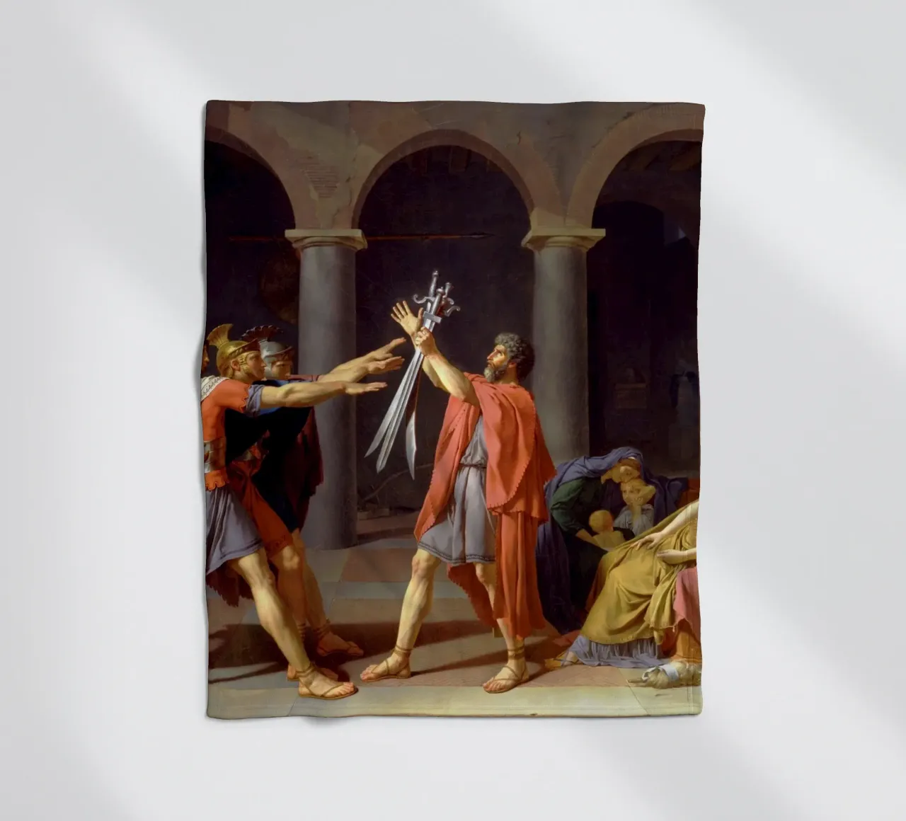 Jacques-Louis David - Der Schwur der Horatier Fleecedecke von Timeless Artworks