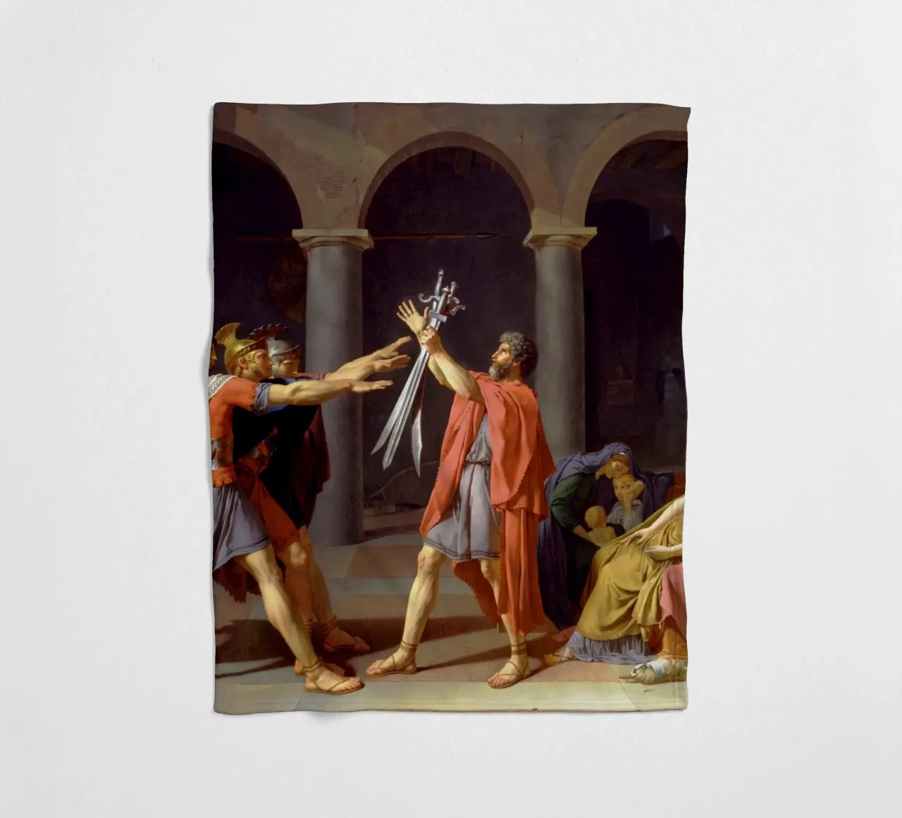 Jacques-Louis David - Der Schwur der Horatier Fleecedecke von Timeless Artworks