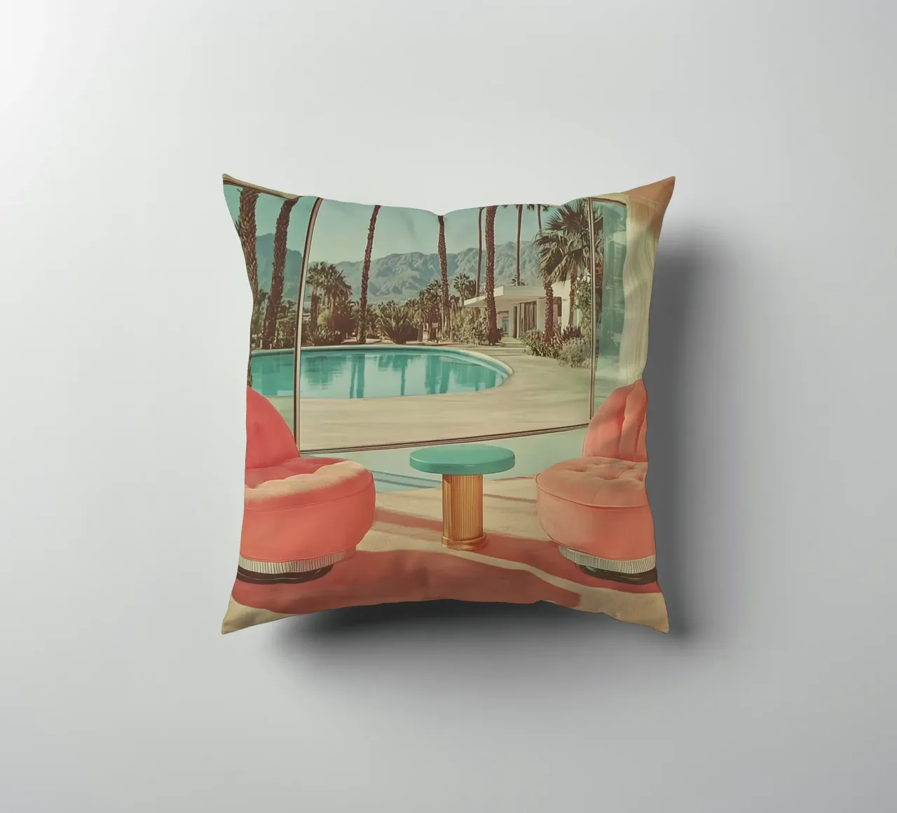 Palm Springs, poltrona retrò cuscino da Carinaprint