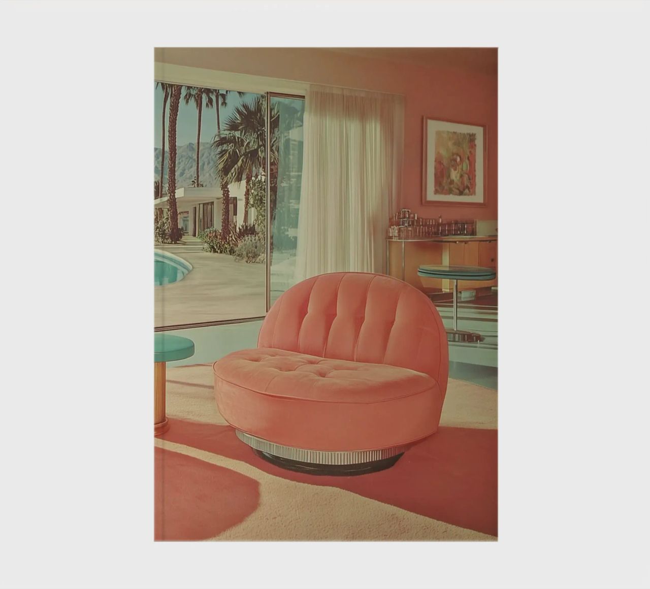 Palm Springs, retro armchair notebook by Carinaprint
