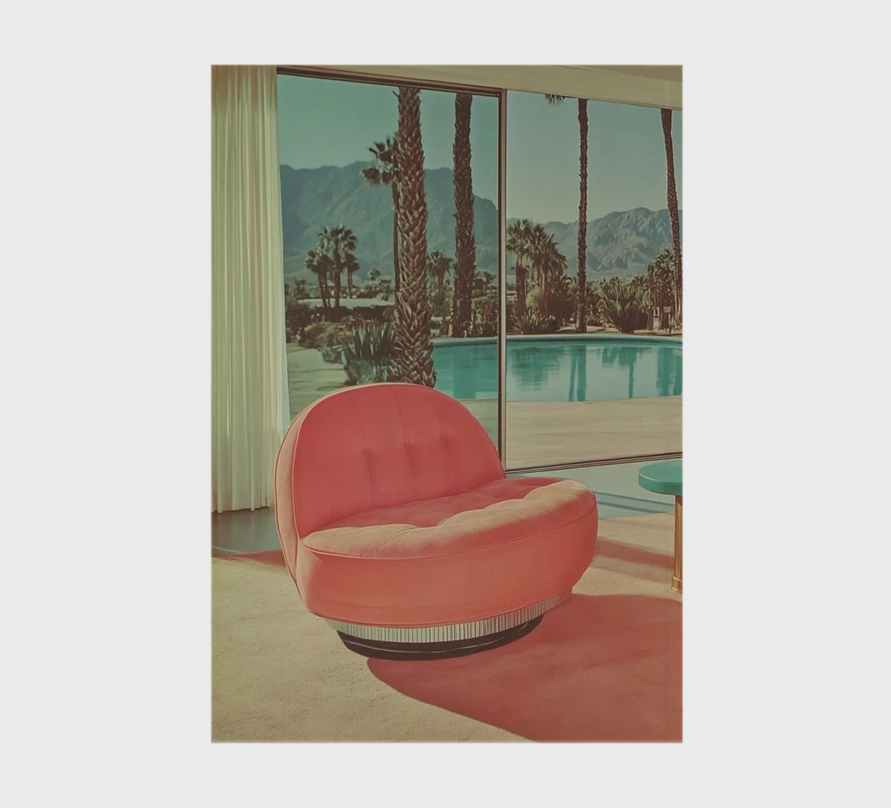 Palm Springs, retro armchair notebook by Carinaprint
