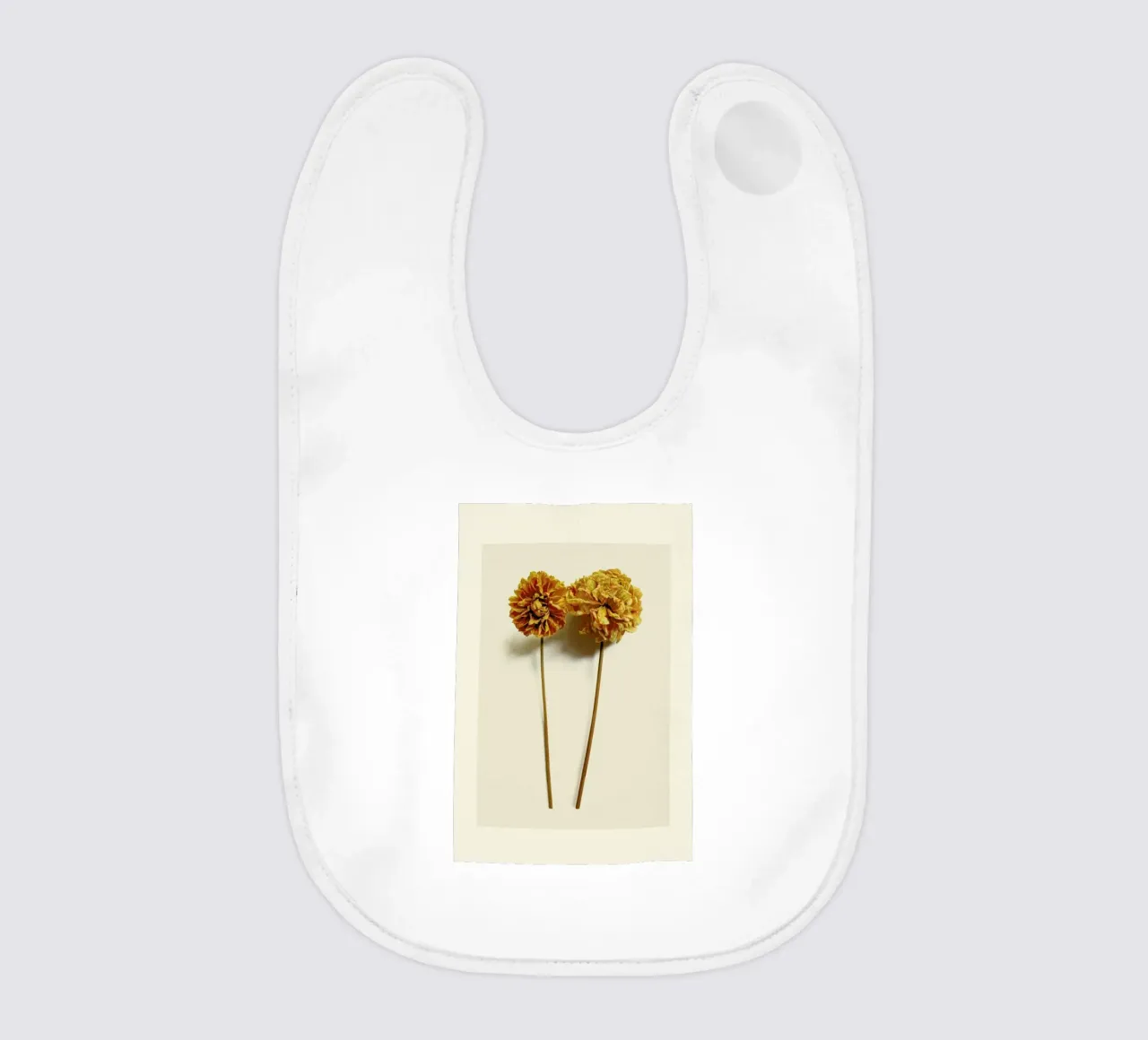 Yellow Dahlia II baby bib by Elena Veronese