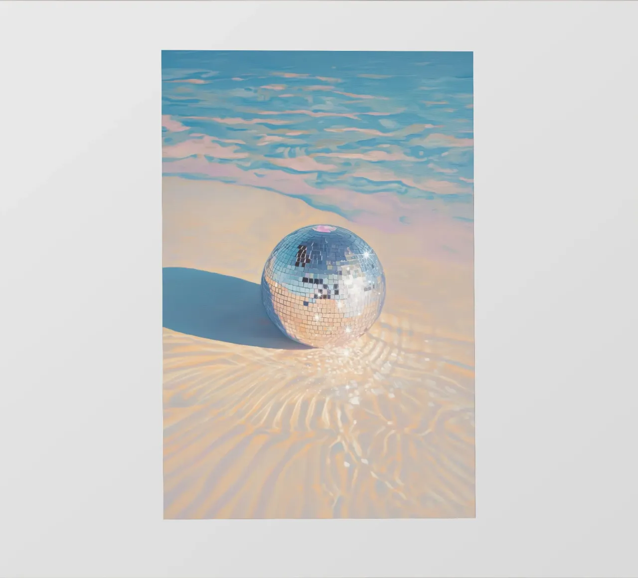 Ballo in discoteca sulla spiaggia di sabbia pellicola backlit da Melloi Art Print