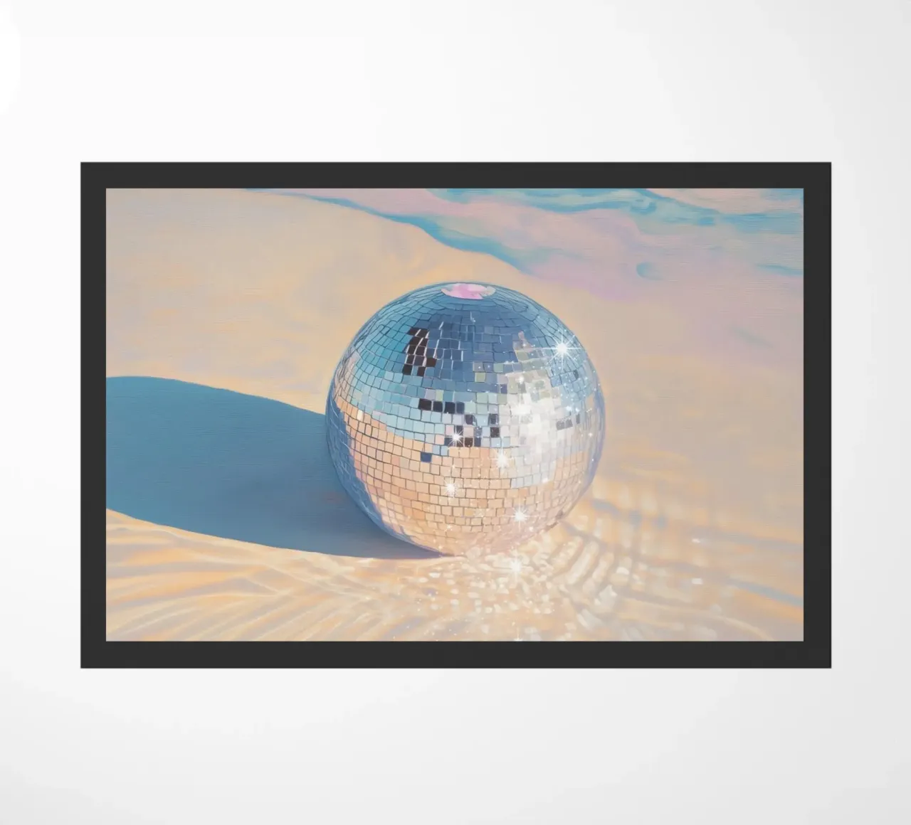 Ballo in discoteca sulla spiaggia di sabbia zerbino da Melloi Art Print