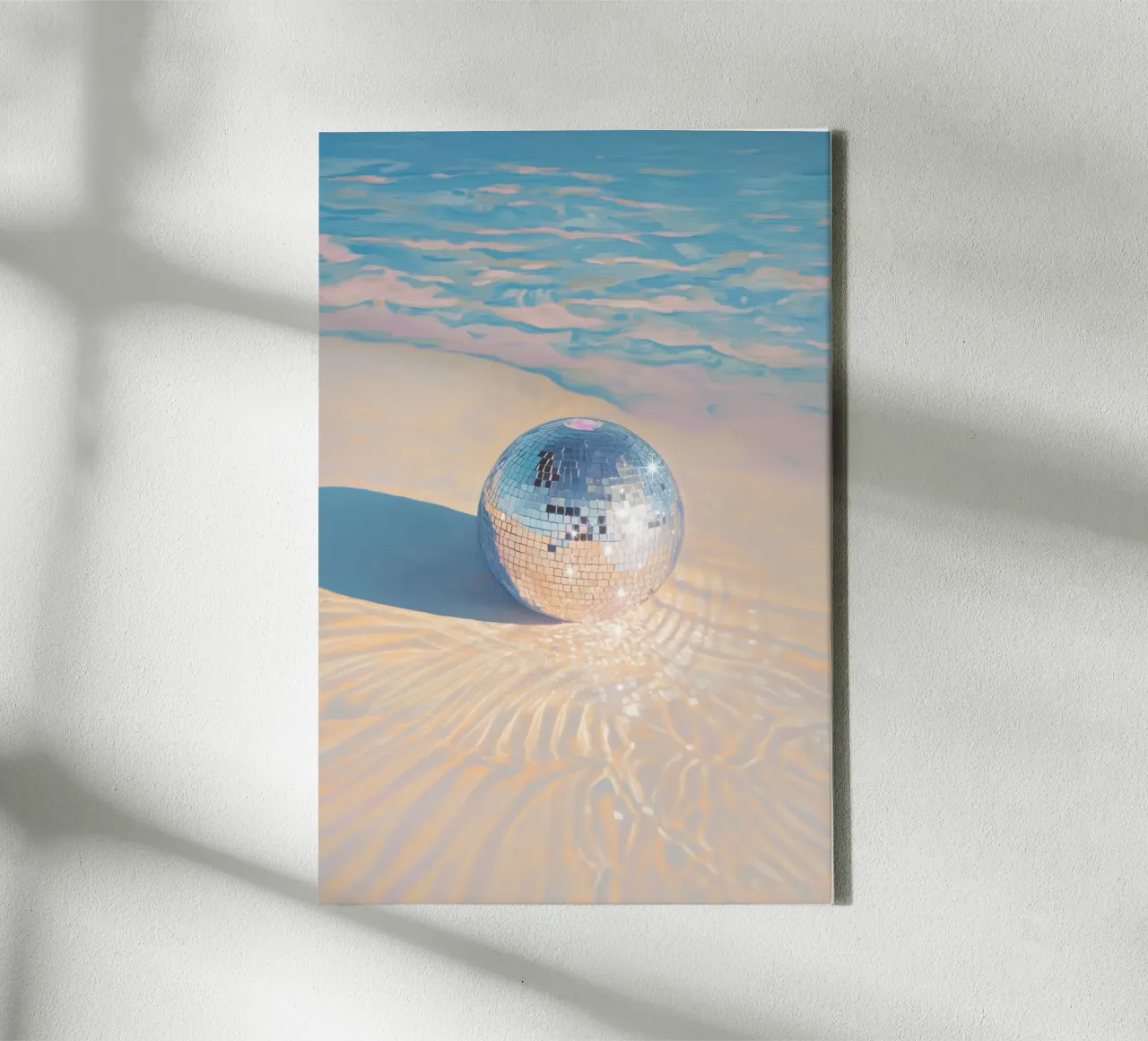 Ballo in discoteca sulla spiaggia di sabbia tela da Melloi Art Print