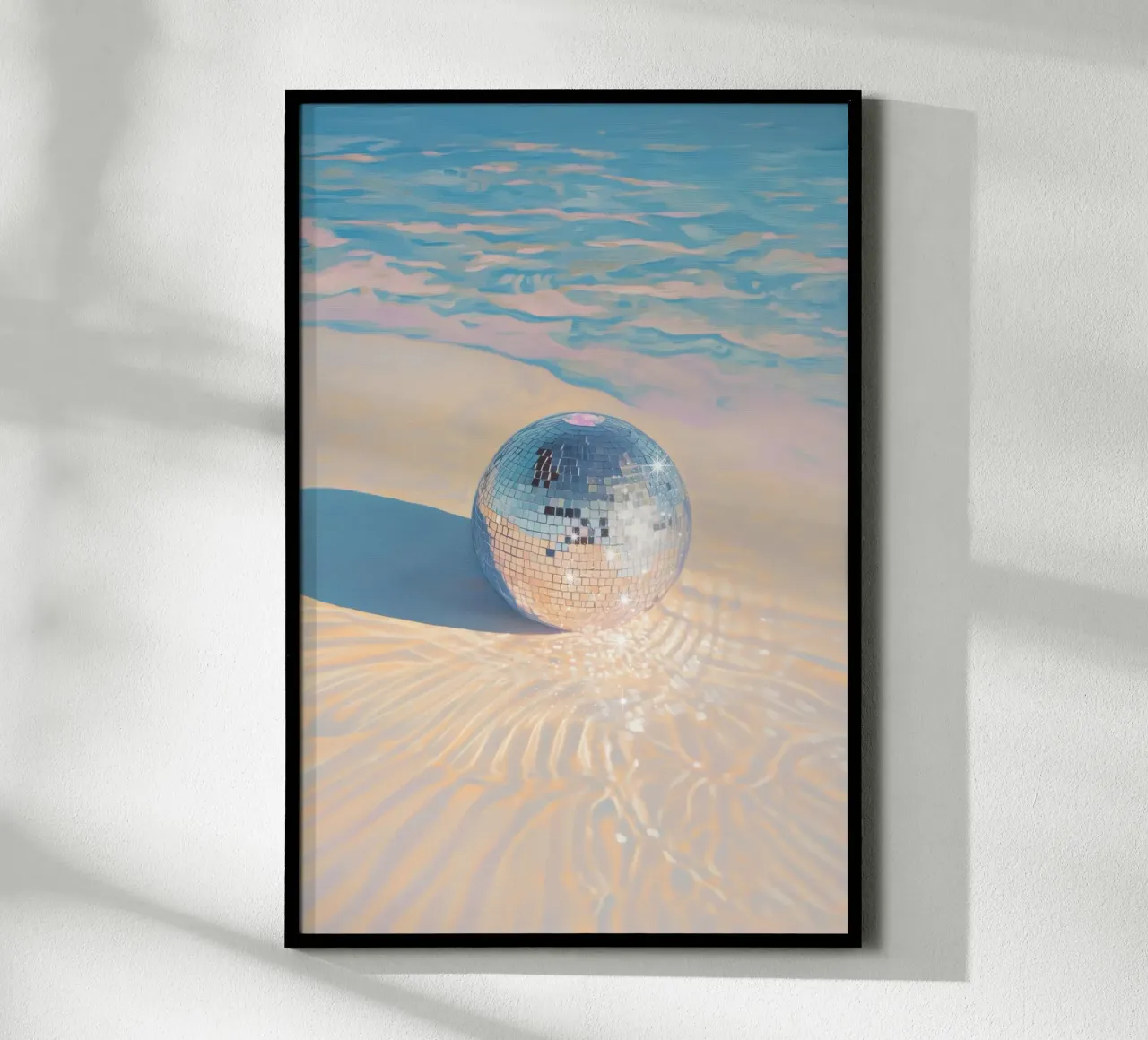 Ballo in discoteca sulla spiaggia di sabbia carta hahnemühle da Melloi Art Print