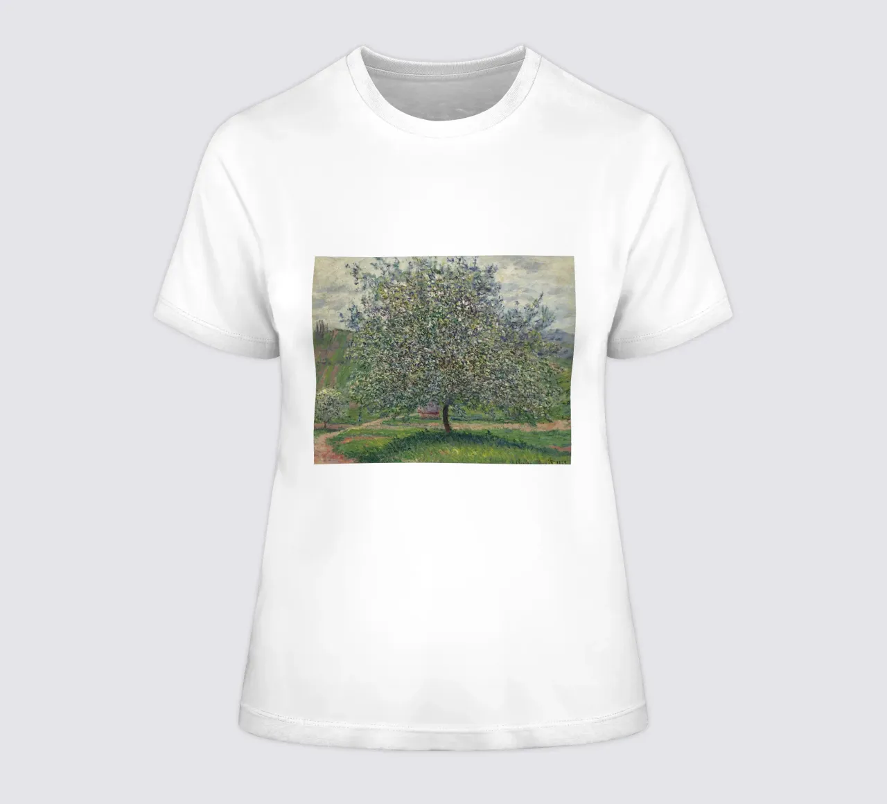The Apple Tree (Le Pommier) 1879 women's fitted t-shirt by Timeless Artworks