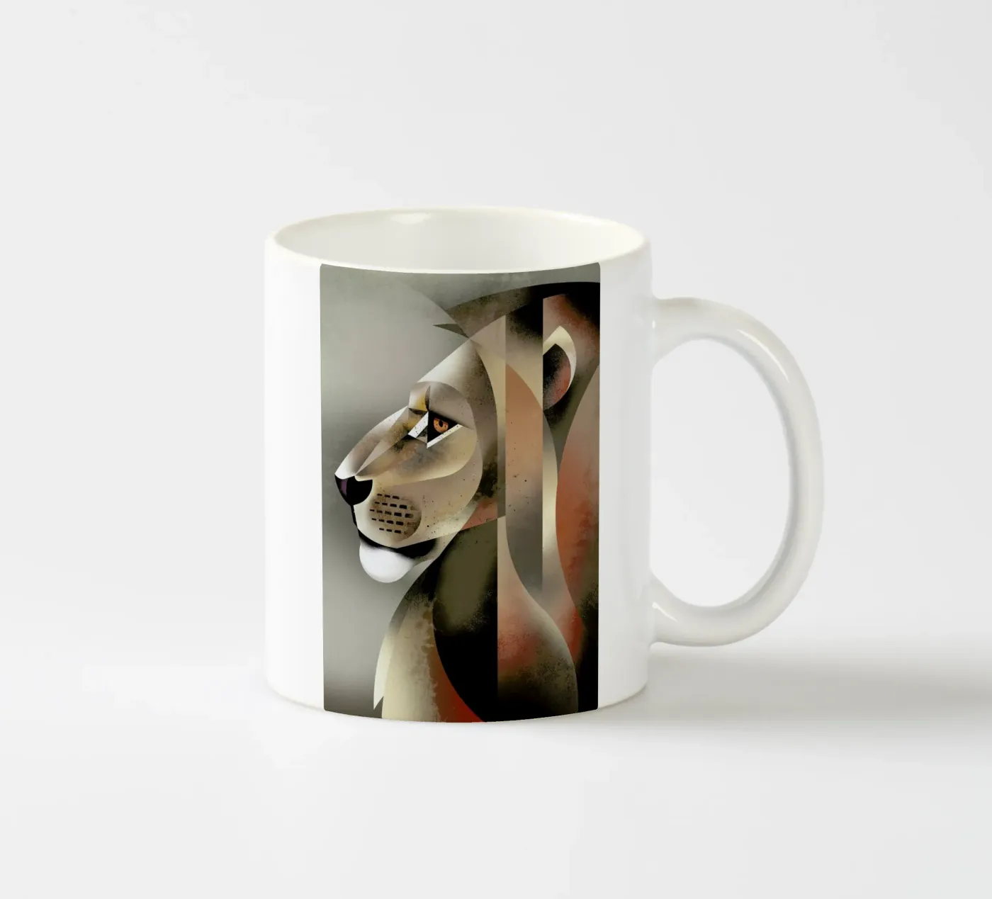 Lion ceramic mug by Dieter Braun