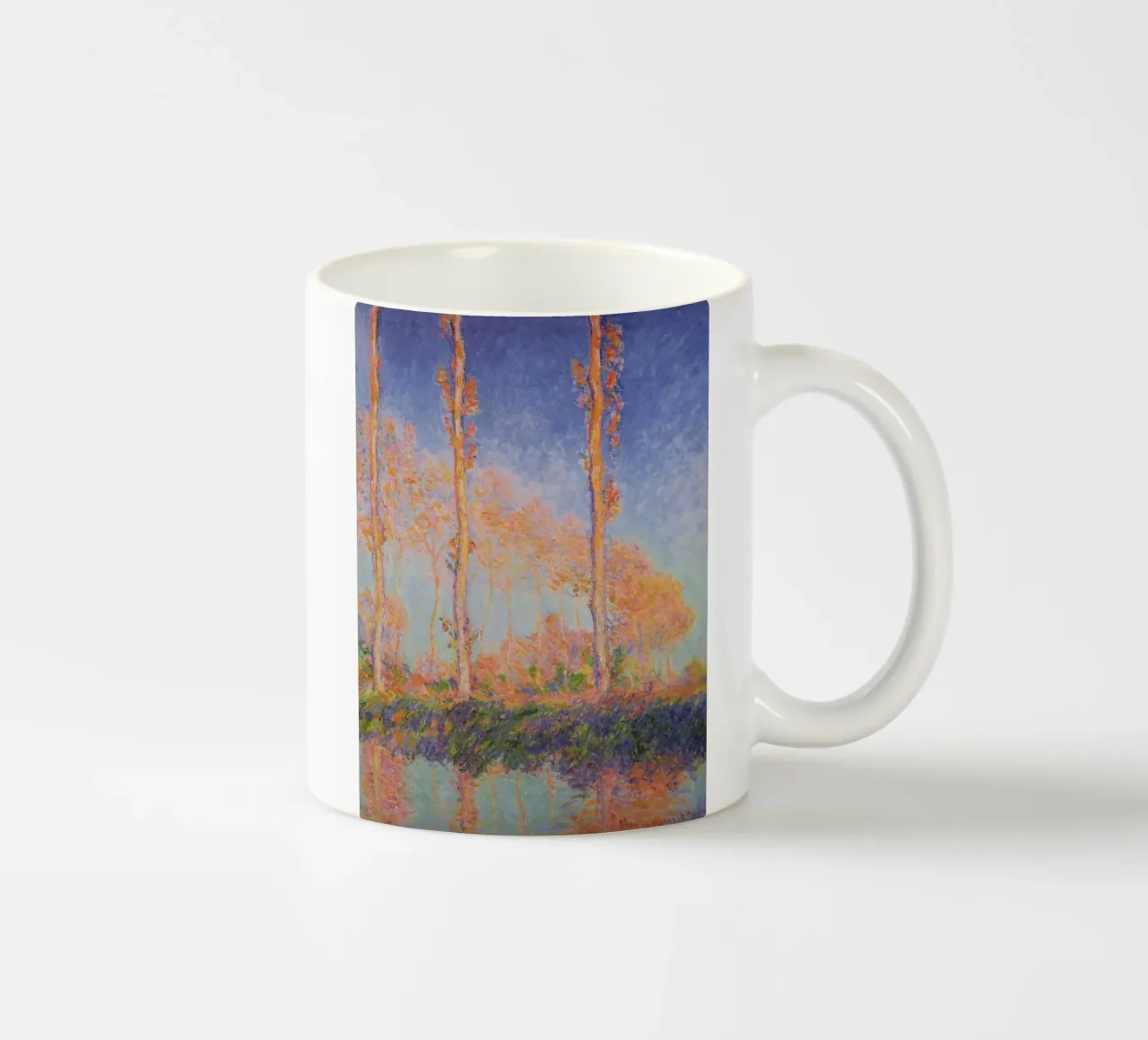 Claude Monet - Pioppi (autunno), 1891 tazza in ceramica da Timeless Artworks