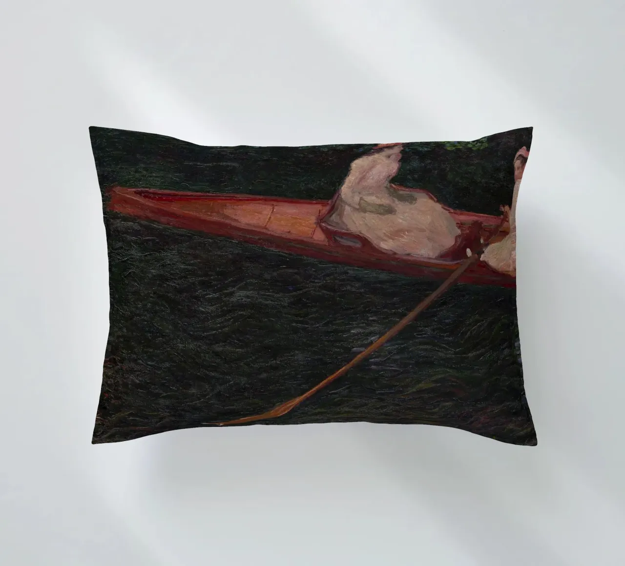 Claude Monet - In barca sul fiume Epte cuscino da Timeless Artworks