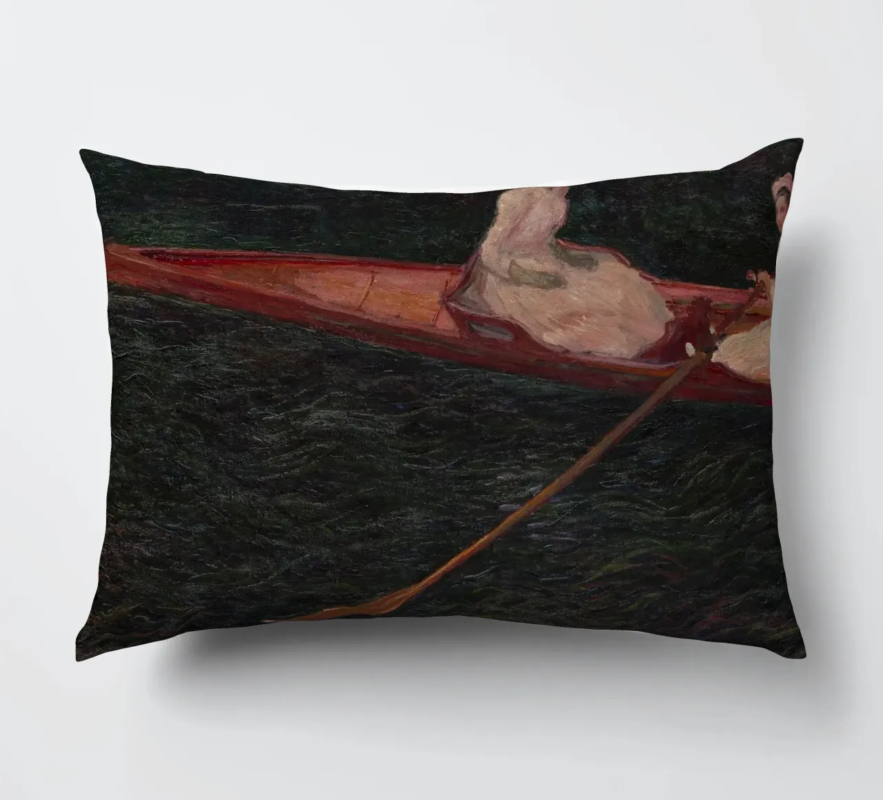 Claude Monet - In barca sul fiume Epte cuscino da Timeless Artworks