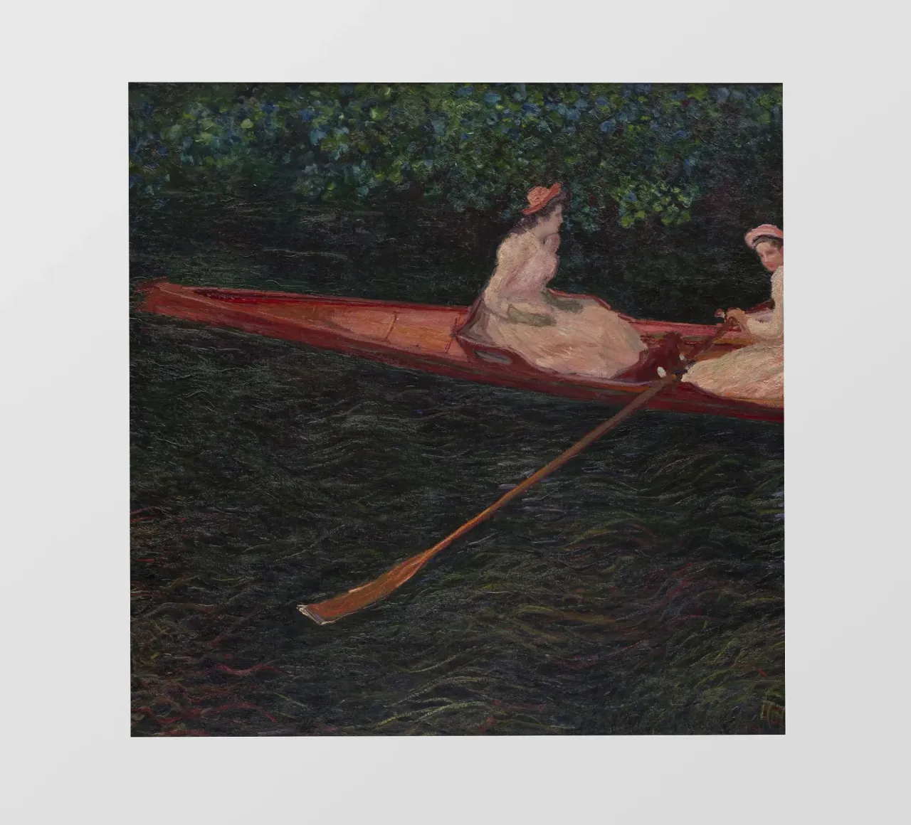 Claude Monet - In barca sul fiume Epte pellicola backlit da Timeless Artworks