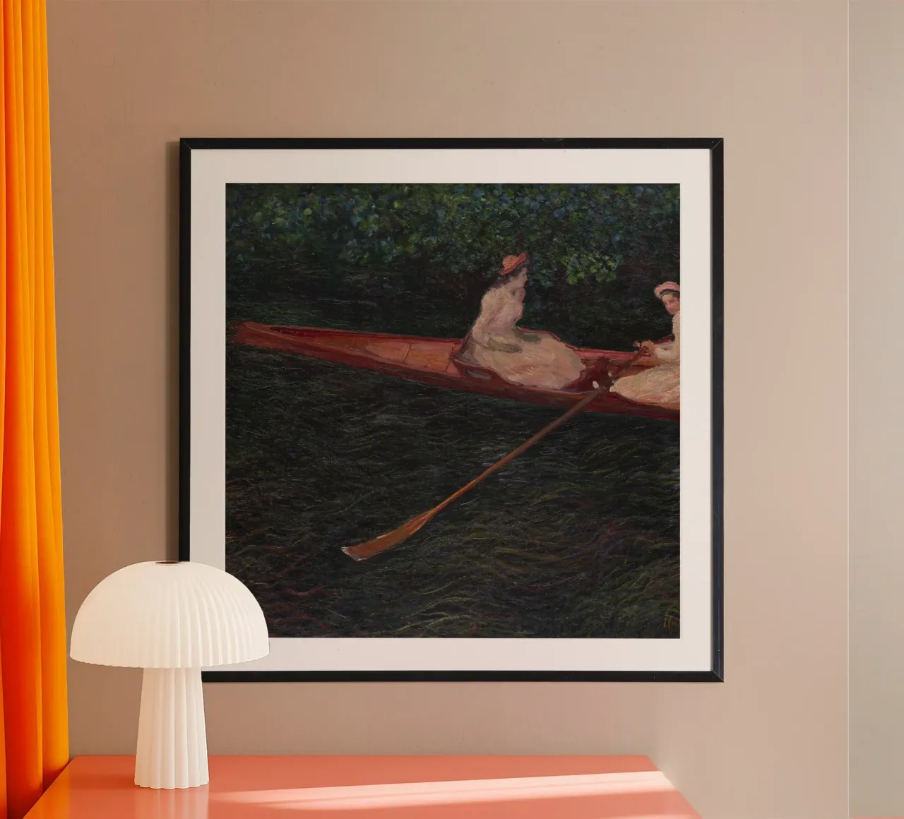 Claude Monet - In barca sul fiume Epte carta hahnemühle da Timeless Artworks