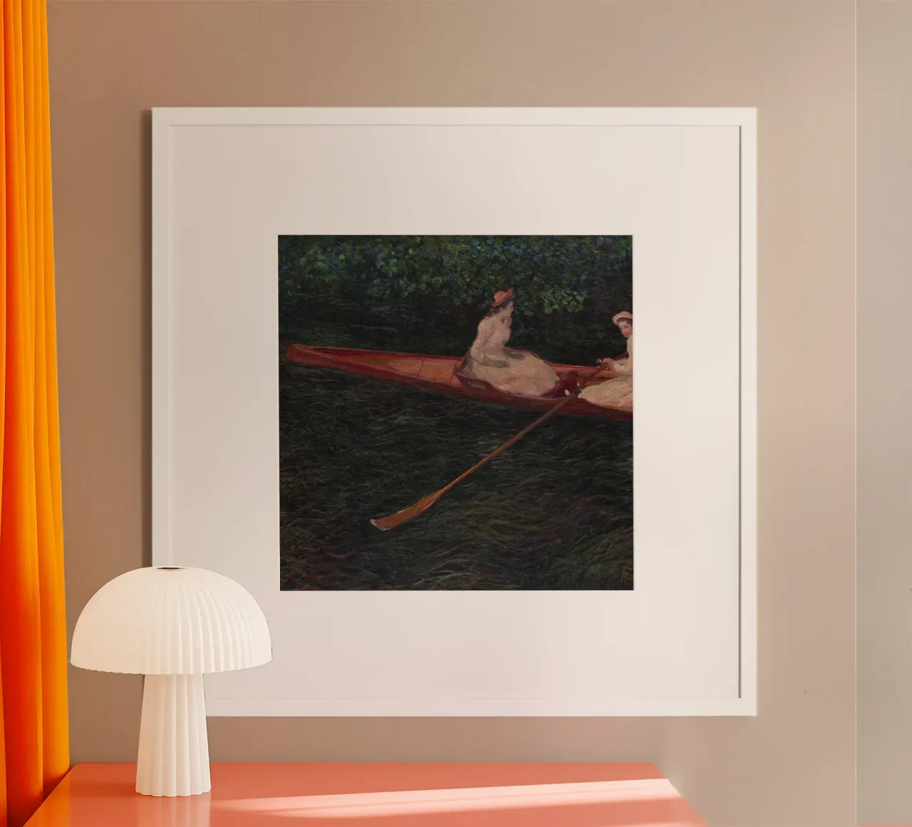 Claude Monet - In barca sul fiume Epte carta hahnemühle da Timeless Artworks