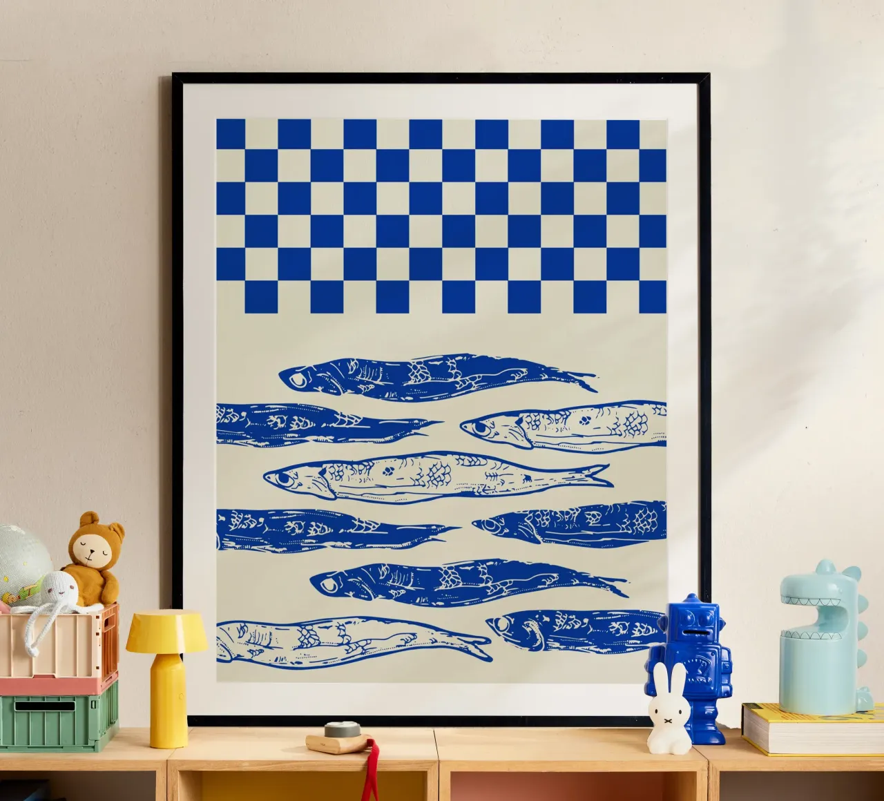 Sardine nordiche a scacchiera poster da EDMPROJECT