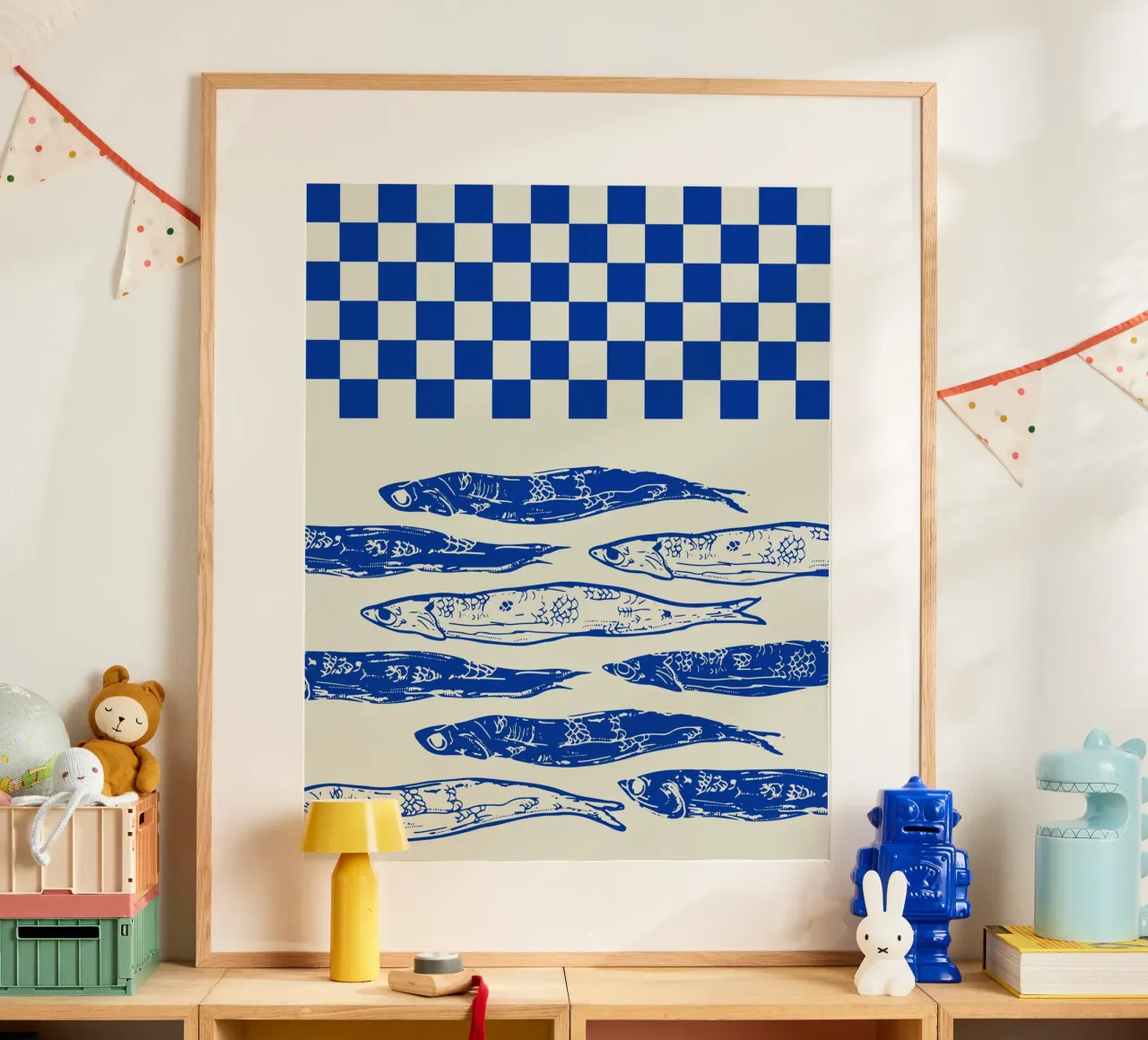 Sardine nordiche a scacchiera poster da EDMPROJECT