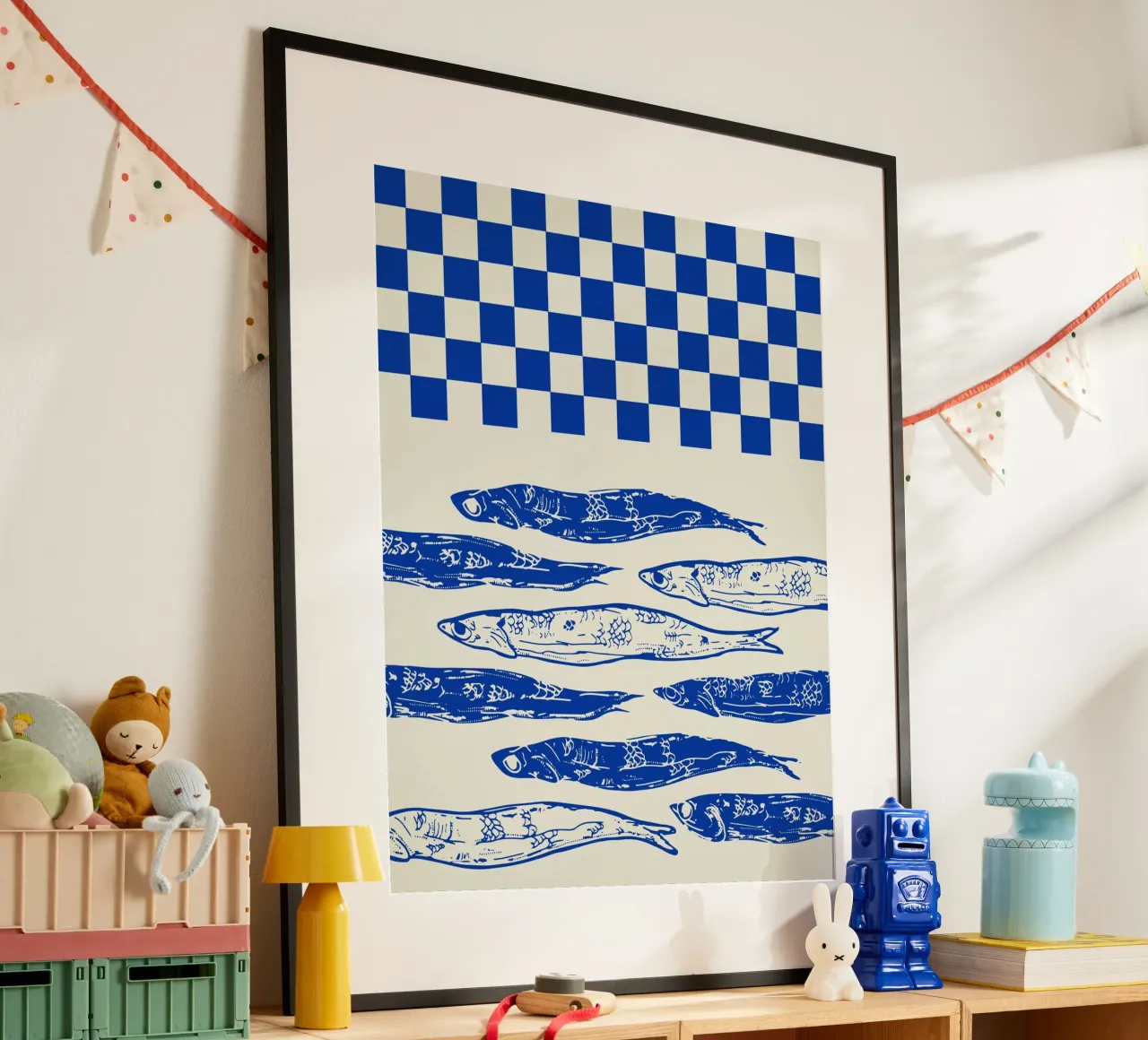 Sardine nordiche a scacchiera poster da EDMPROJECT
