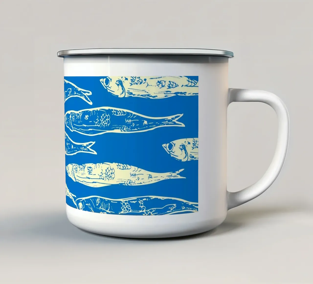 Sardines Dance enamel mug by EDMPROJECT