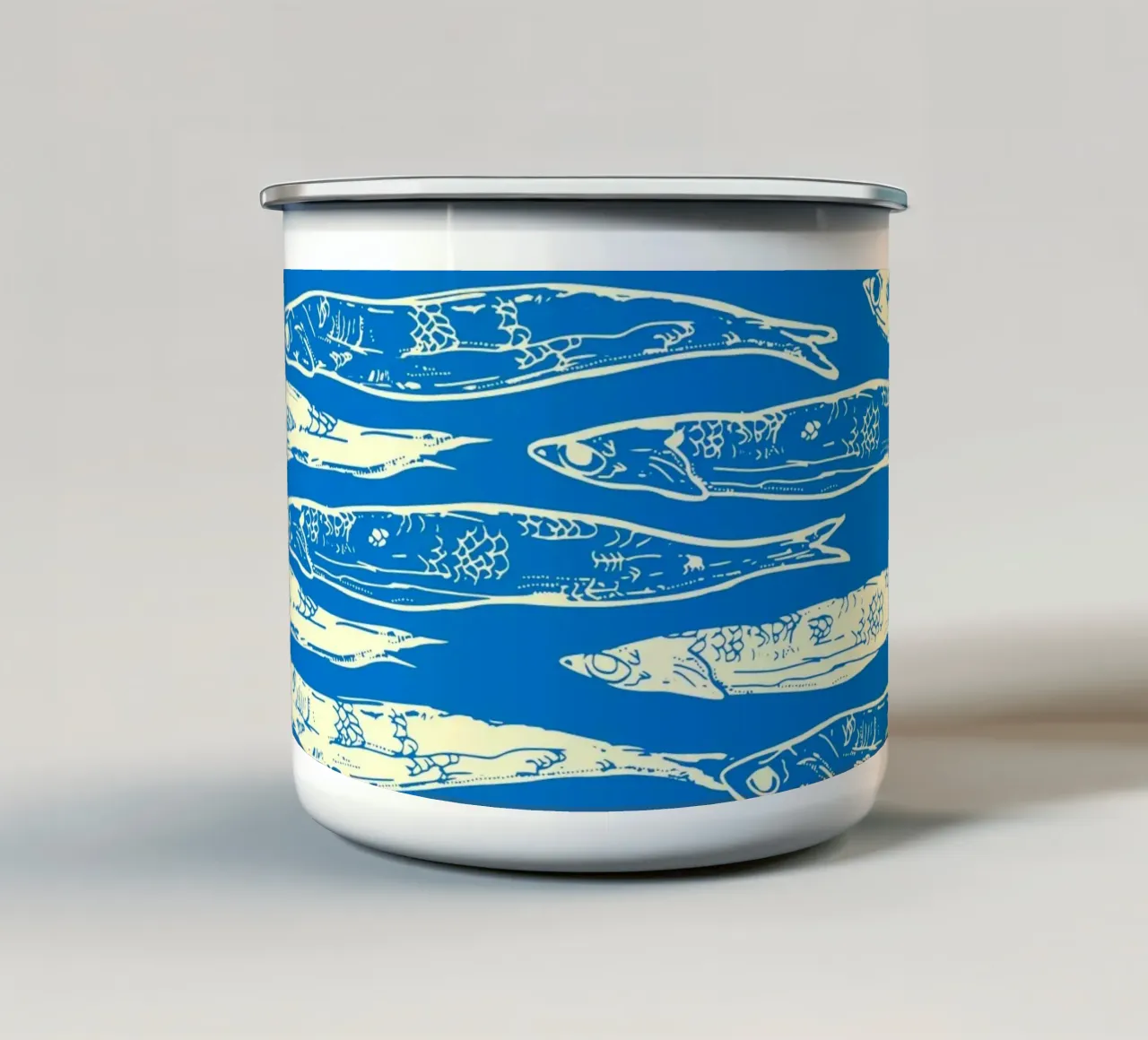 Ballo delle sarde tazza in smalto da EDMPROJECT
