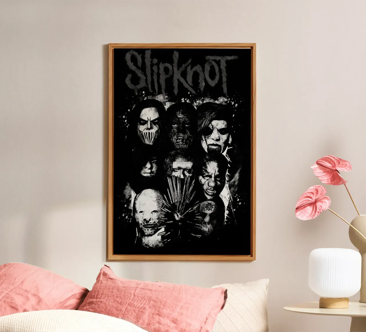 black slipknot band alluminio dibond da avissta
