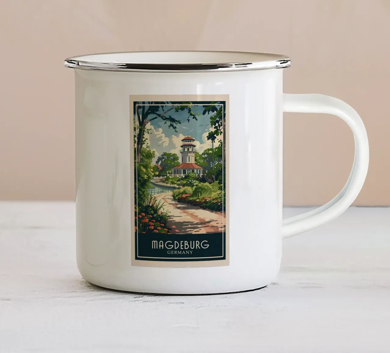 Magdeburg Germany tazza in smalto da Travelstudio