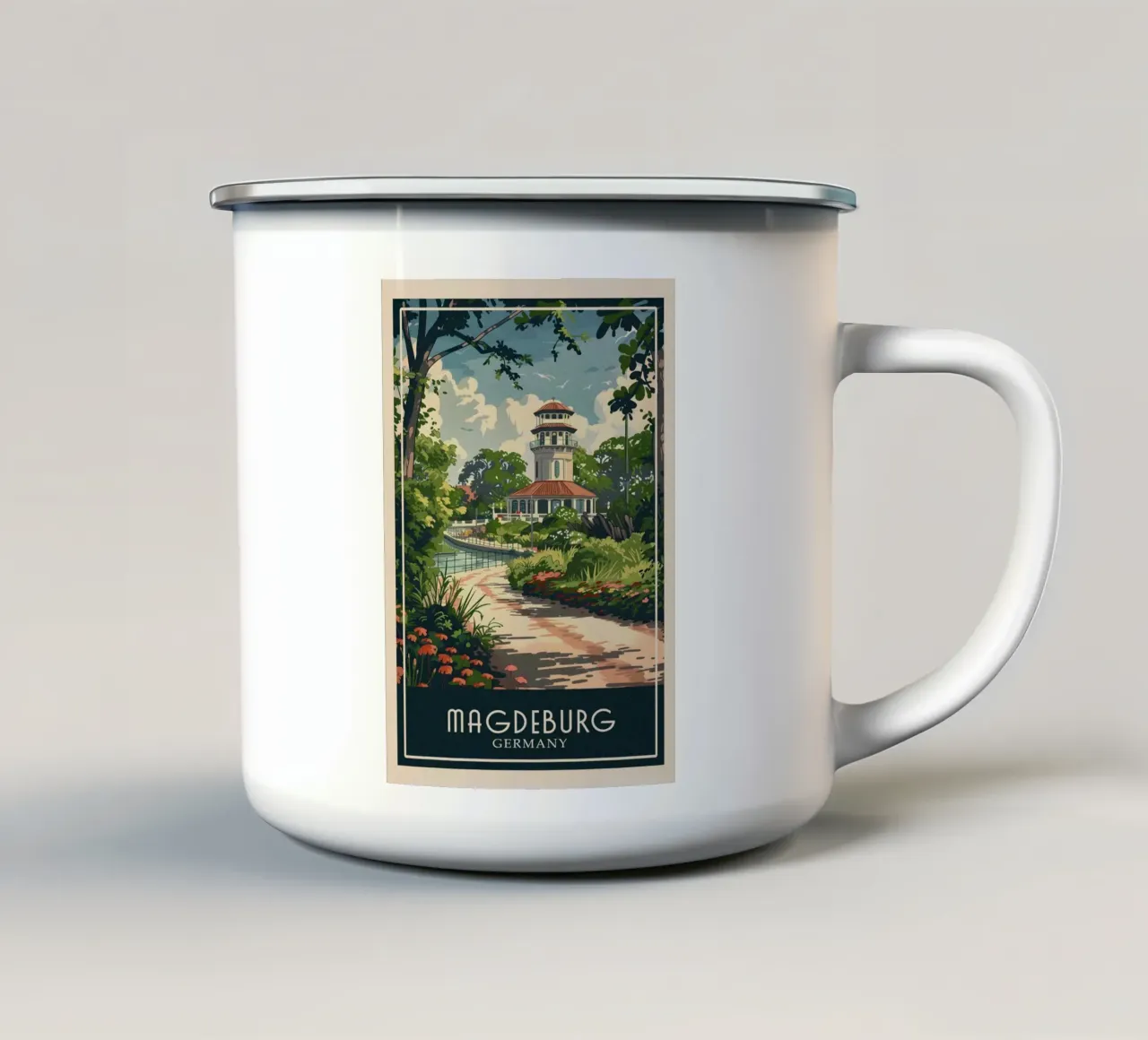 Magdeburg Germany tazza in smalto da Travelstudio