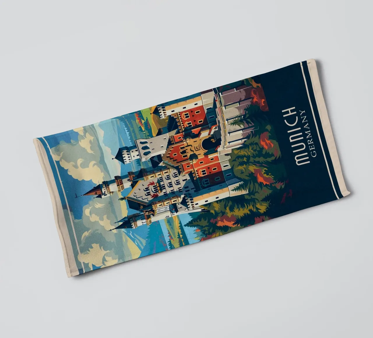 Munich Germany towel by Travelstudio