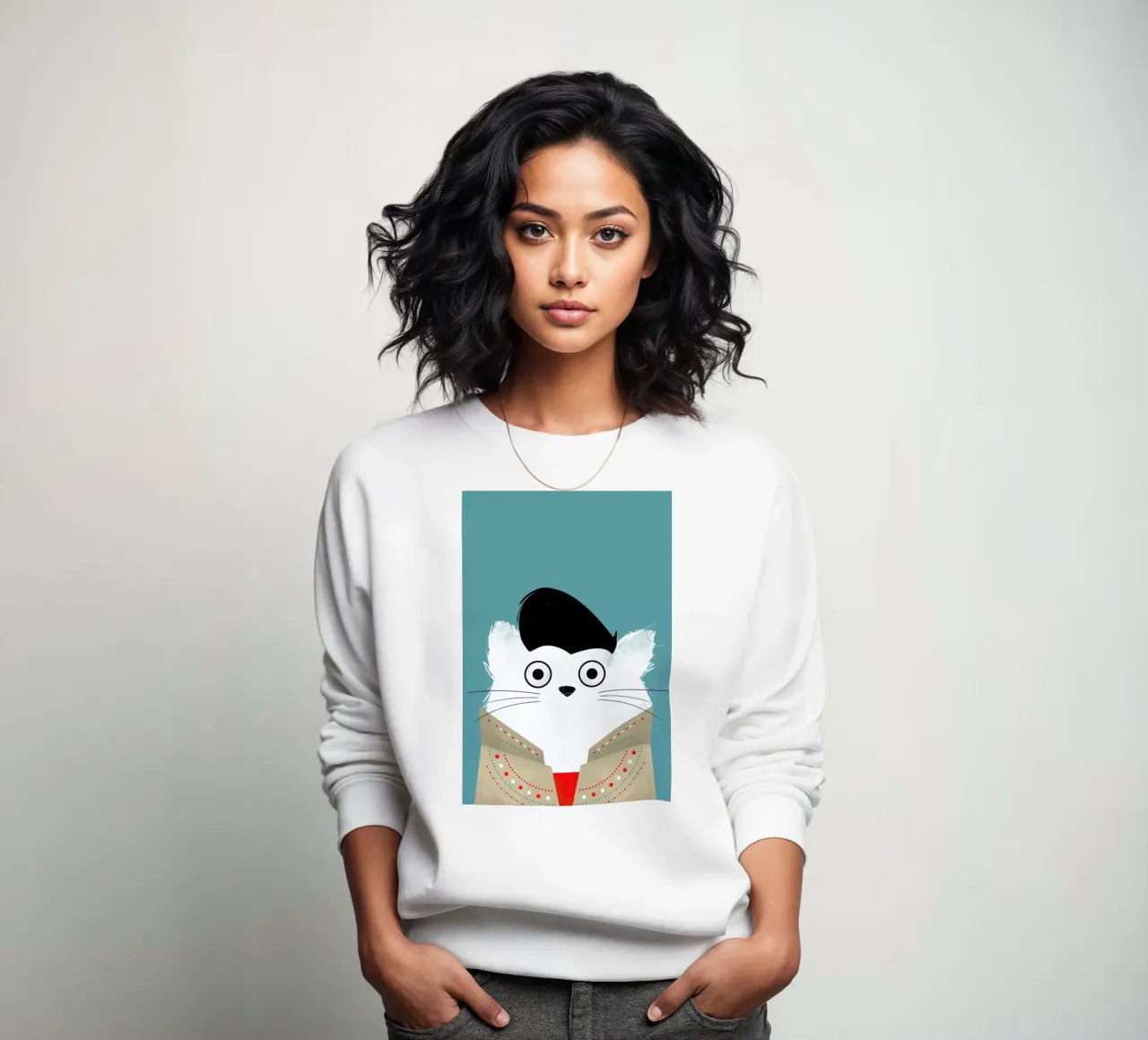 Cat - Elvis felpa da Doozal