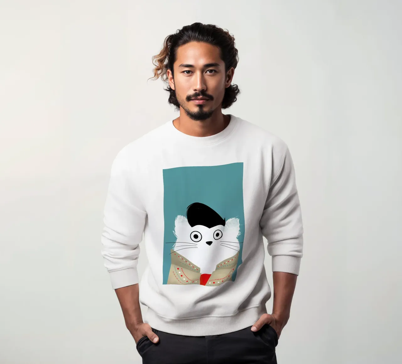 Cat - Elvis felpa da Doozal