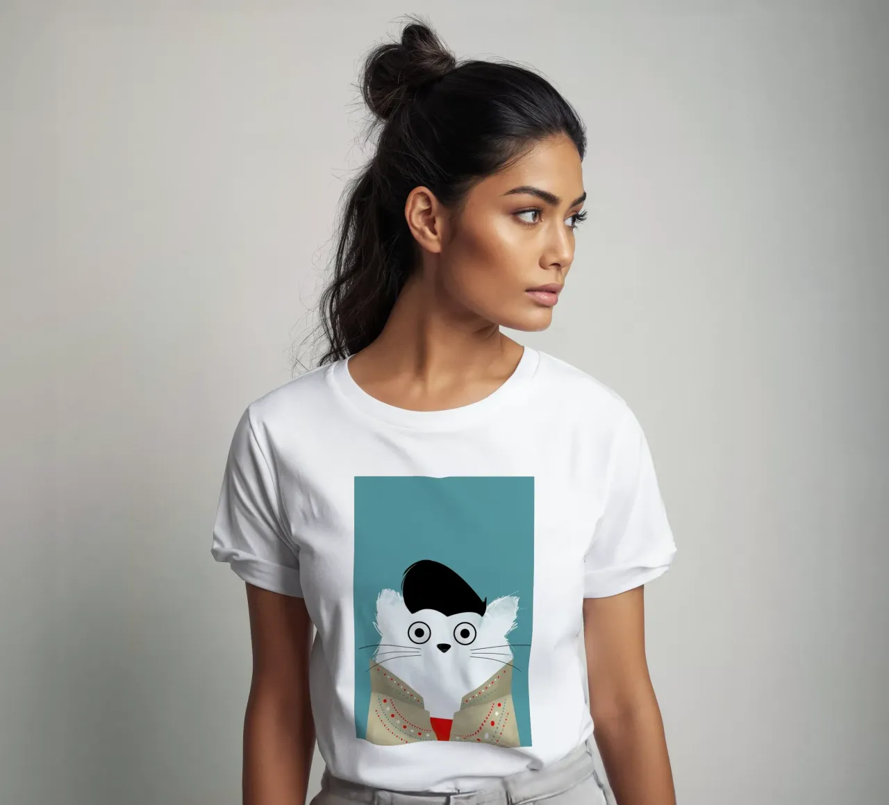 Cat - Elvis t-shirt da Doozal