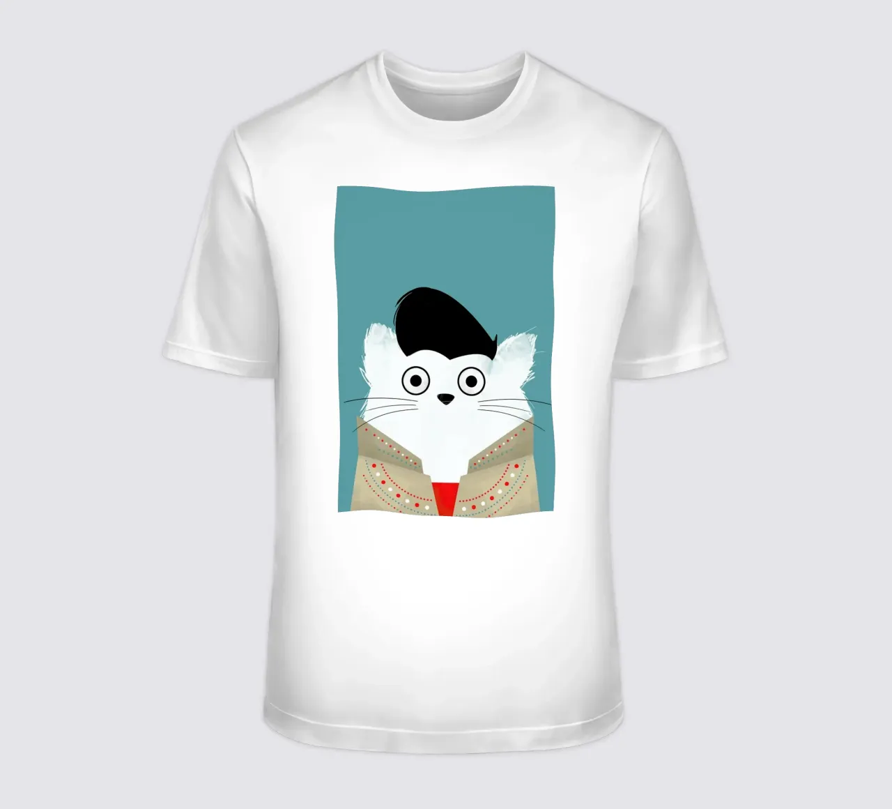 Cat - Elvis t-shirt da Doozal