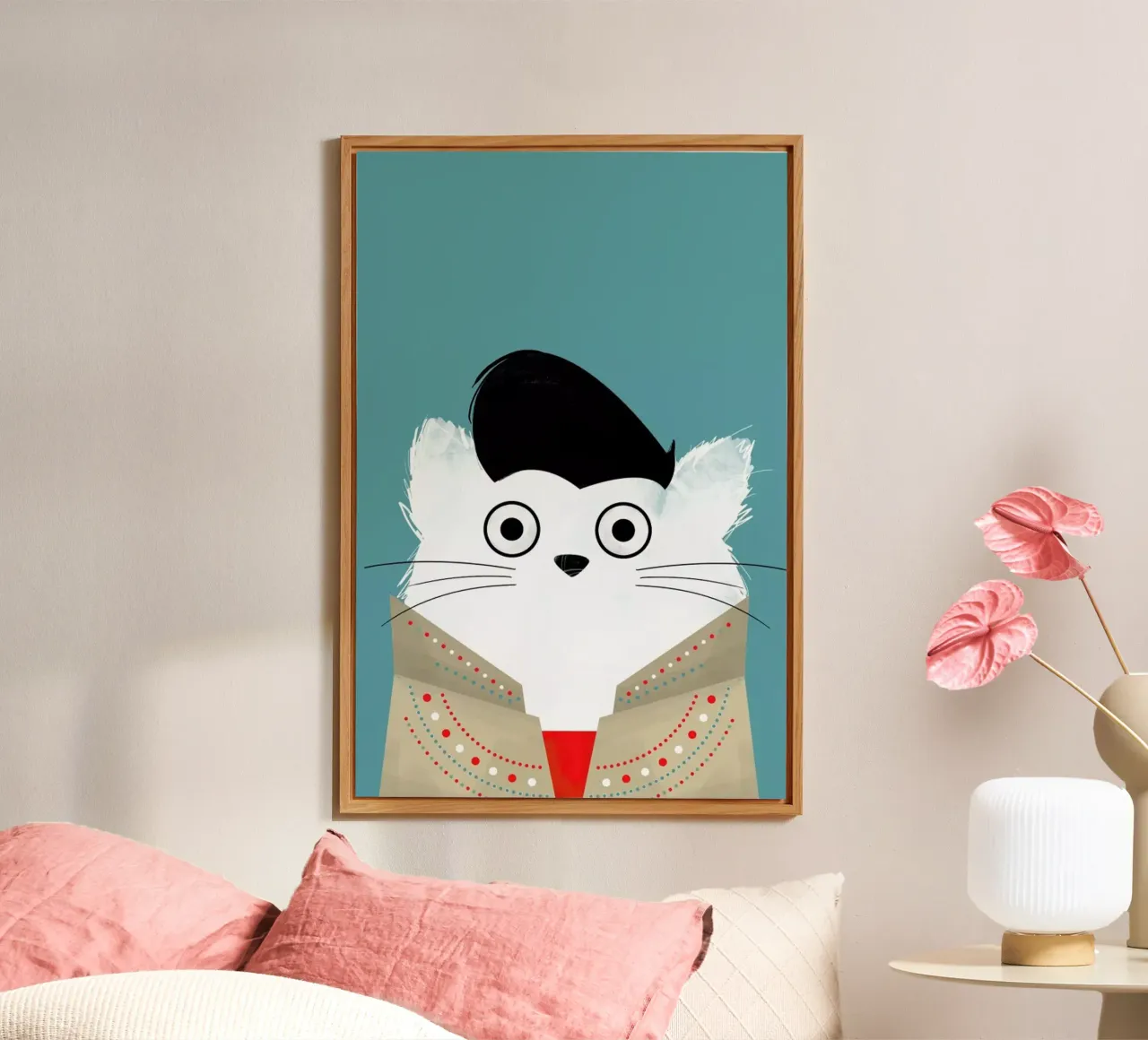 Cat - Elvis alluminio dibond da Doozal