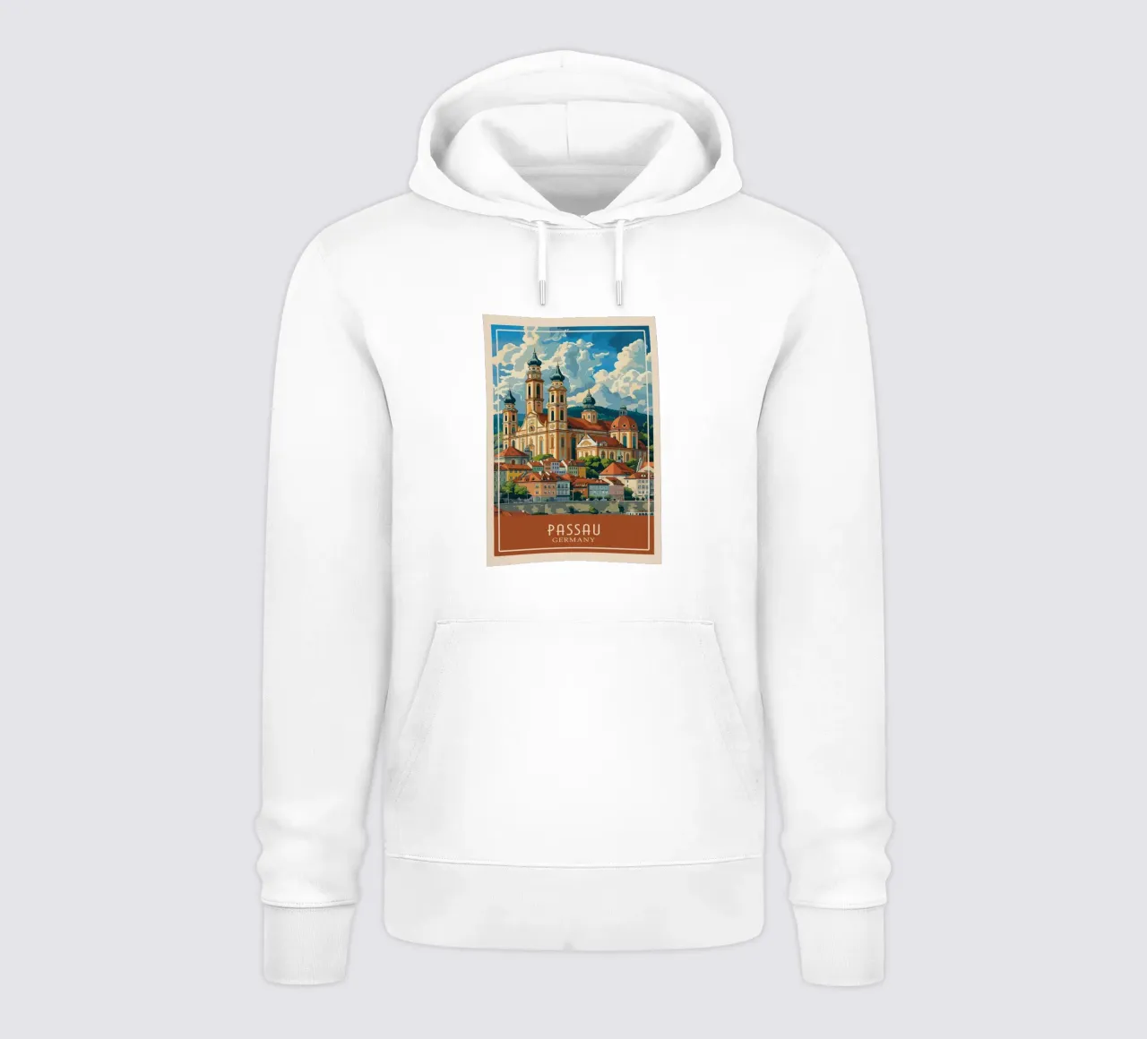 Passau Germany felpa con cappuccio da Travelstudio