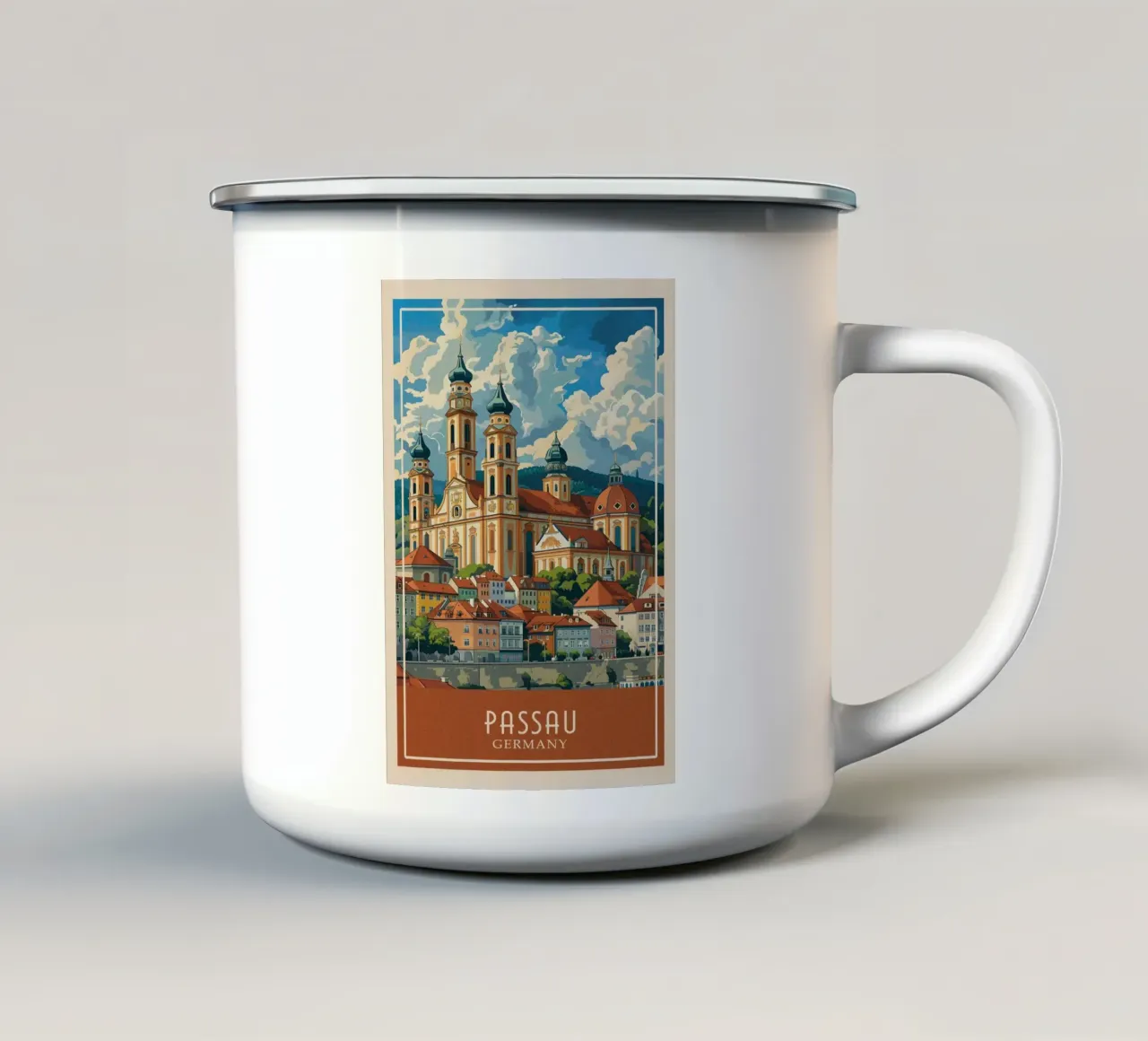 Passau Germany tazza in smalto da Travelstudio