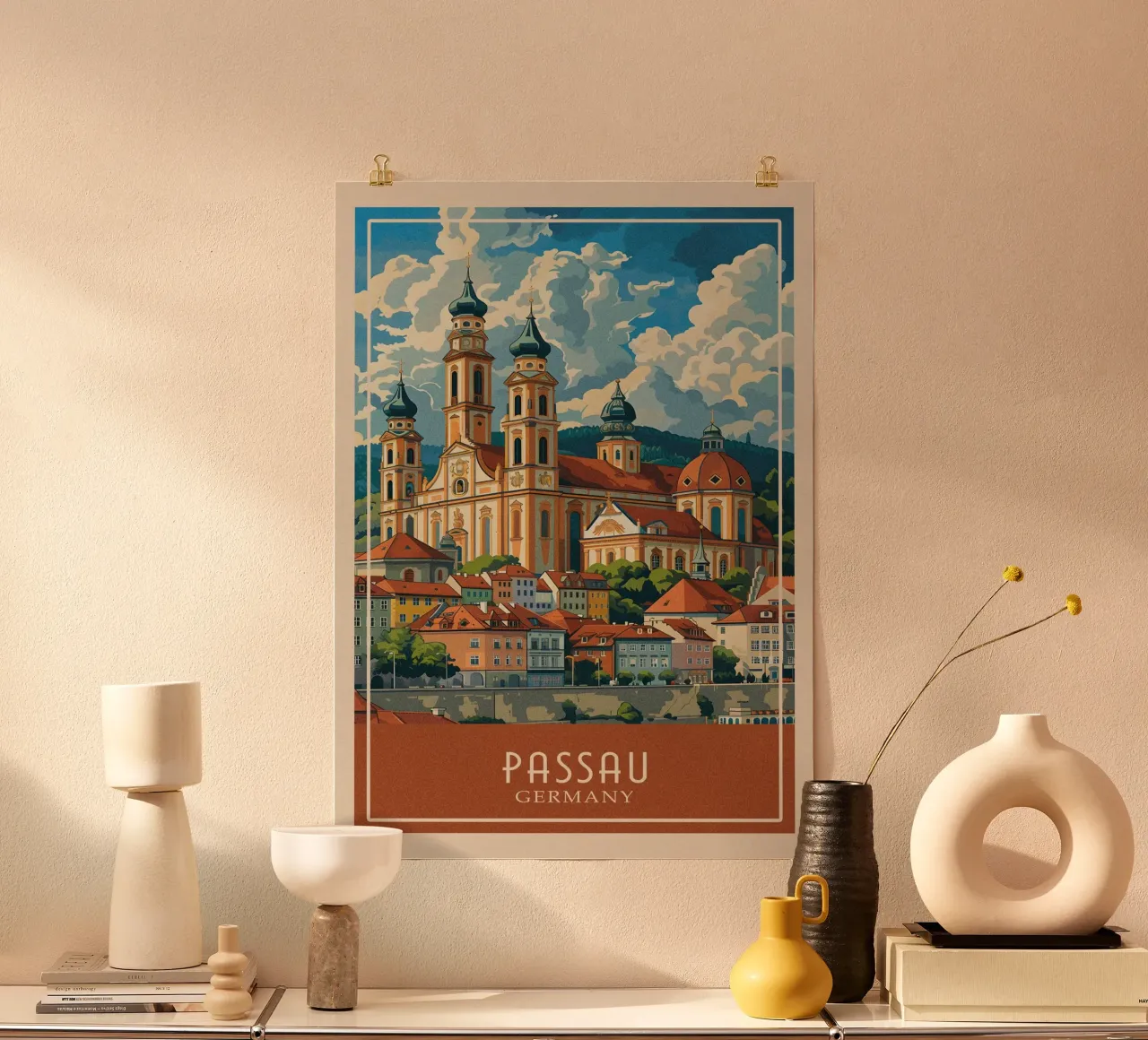 Passau Germany Poster von Travelstudio