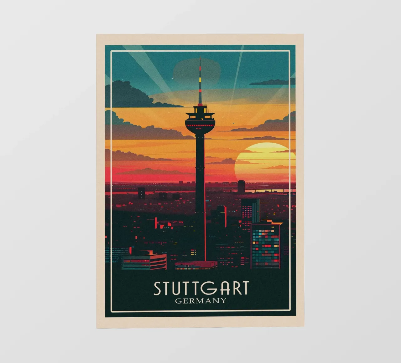 Stuttgart Germany telo in pvc da Travelstudio